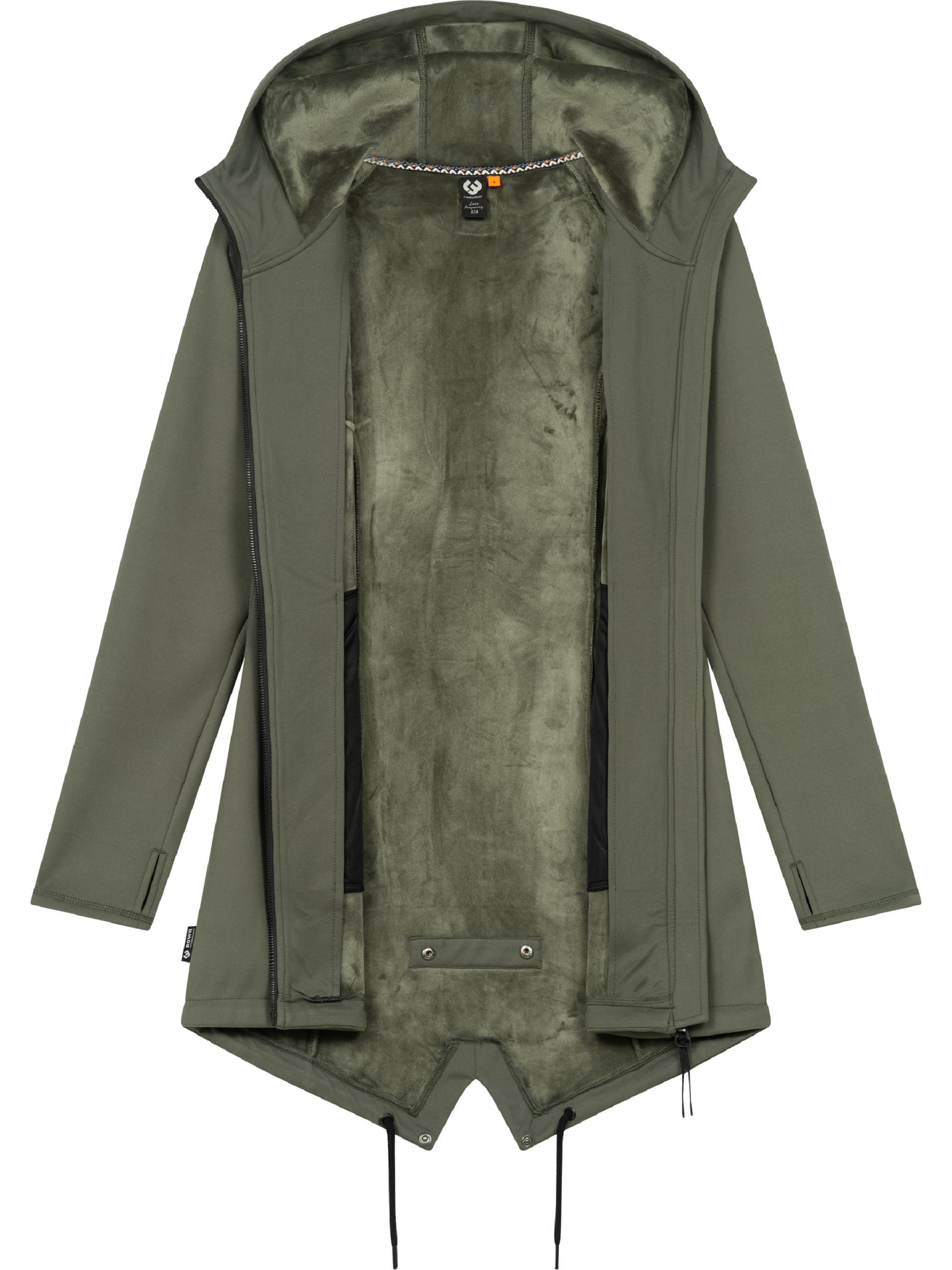 leichte Softshelljacke mit kuscheligem Fleece-Innenfutter "Wingi" Dark Olive