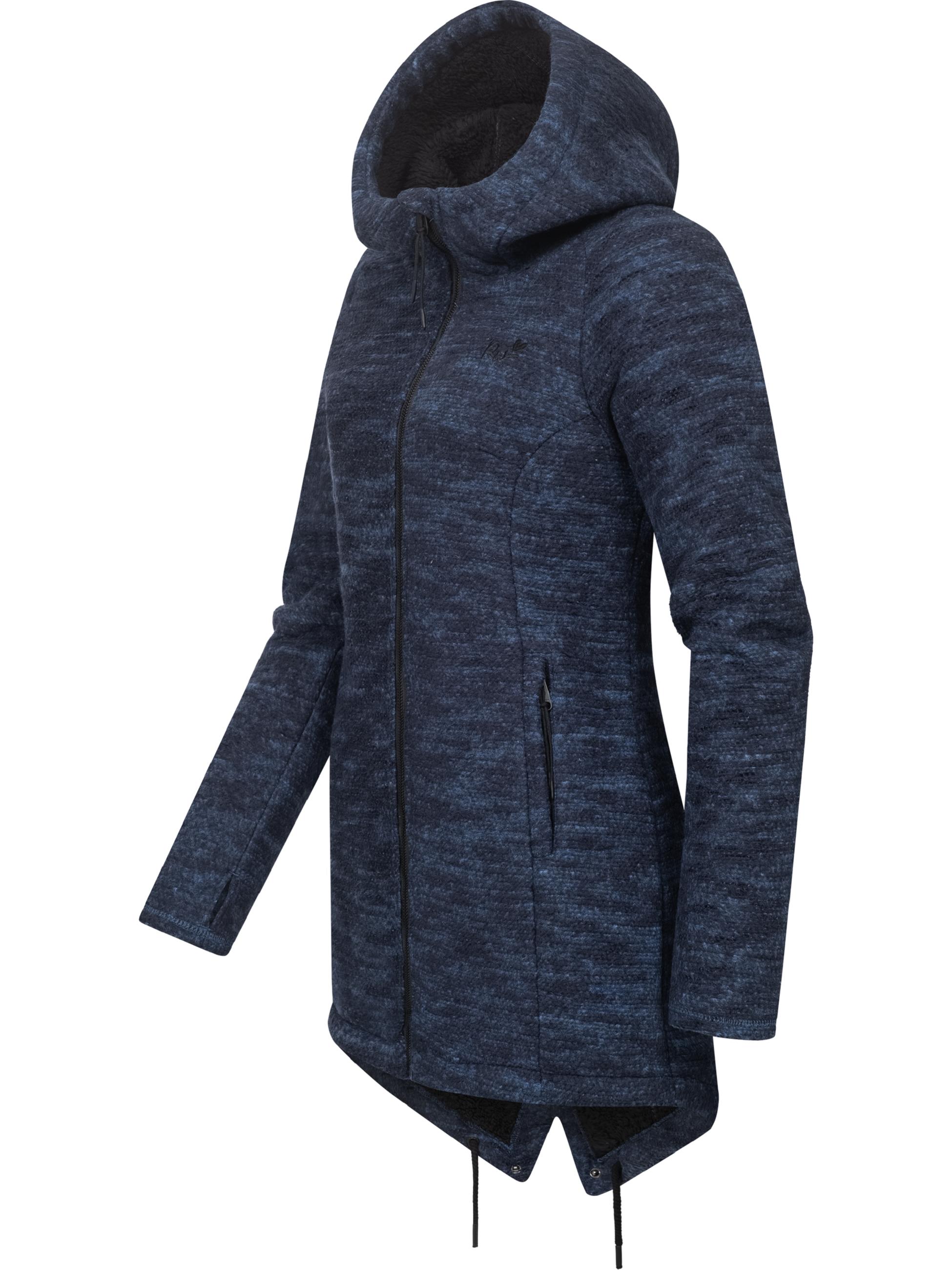 Strickjacke mit Kapuze "Wingi Melange" Navy