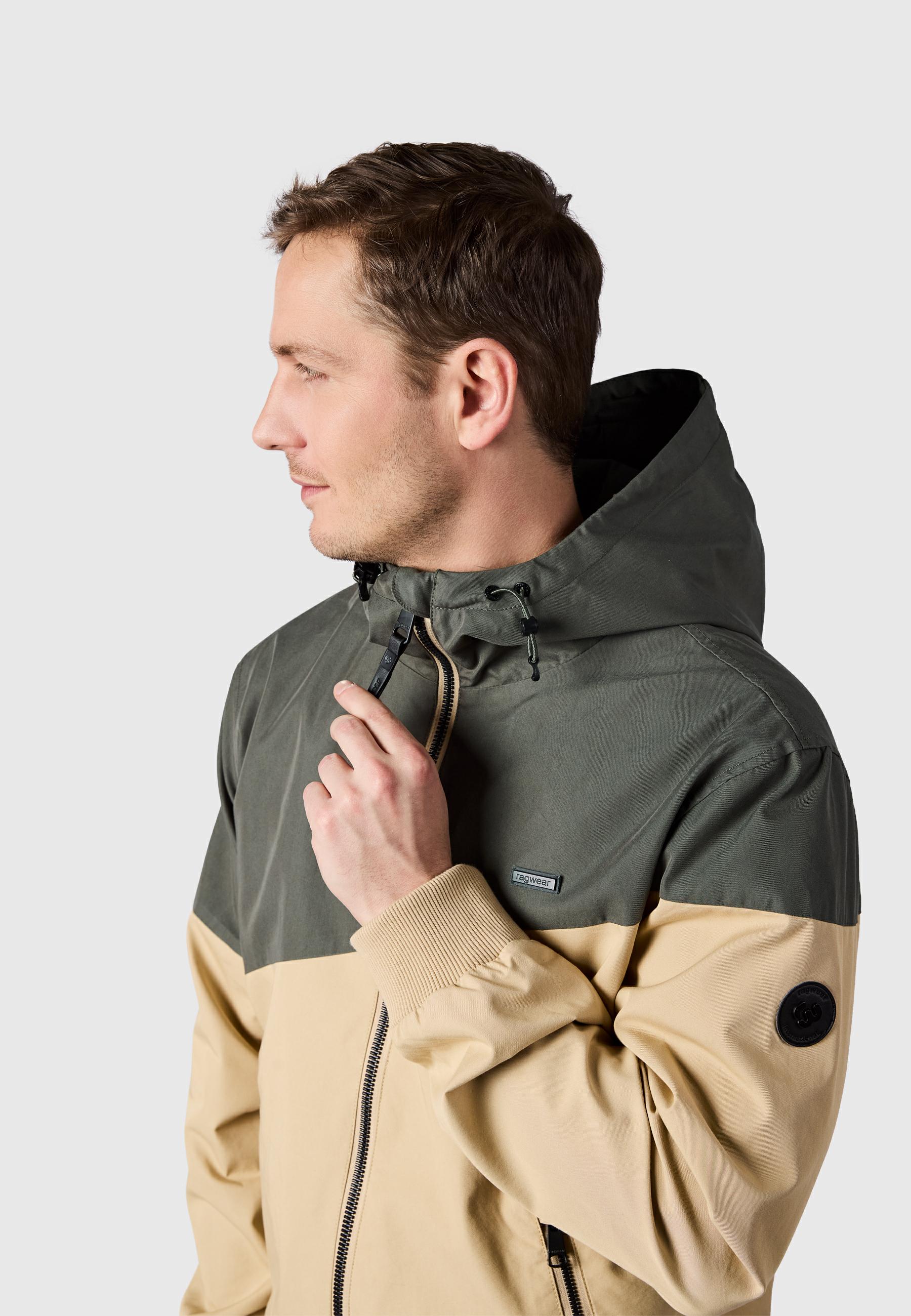 Leichte Übergangsjacke mit Kapuze "Winngs" Dark Olive