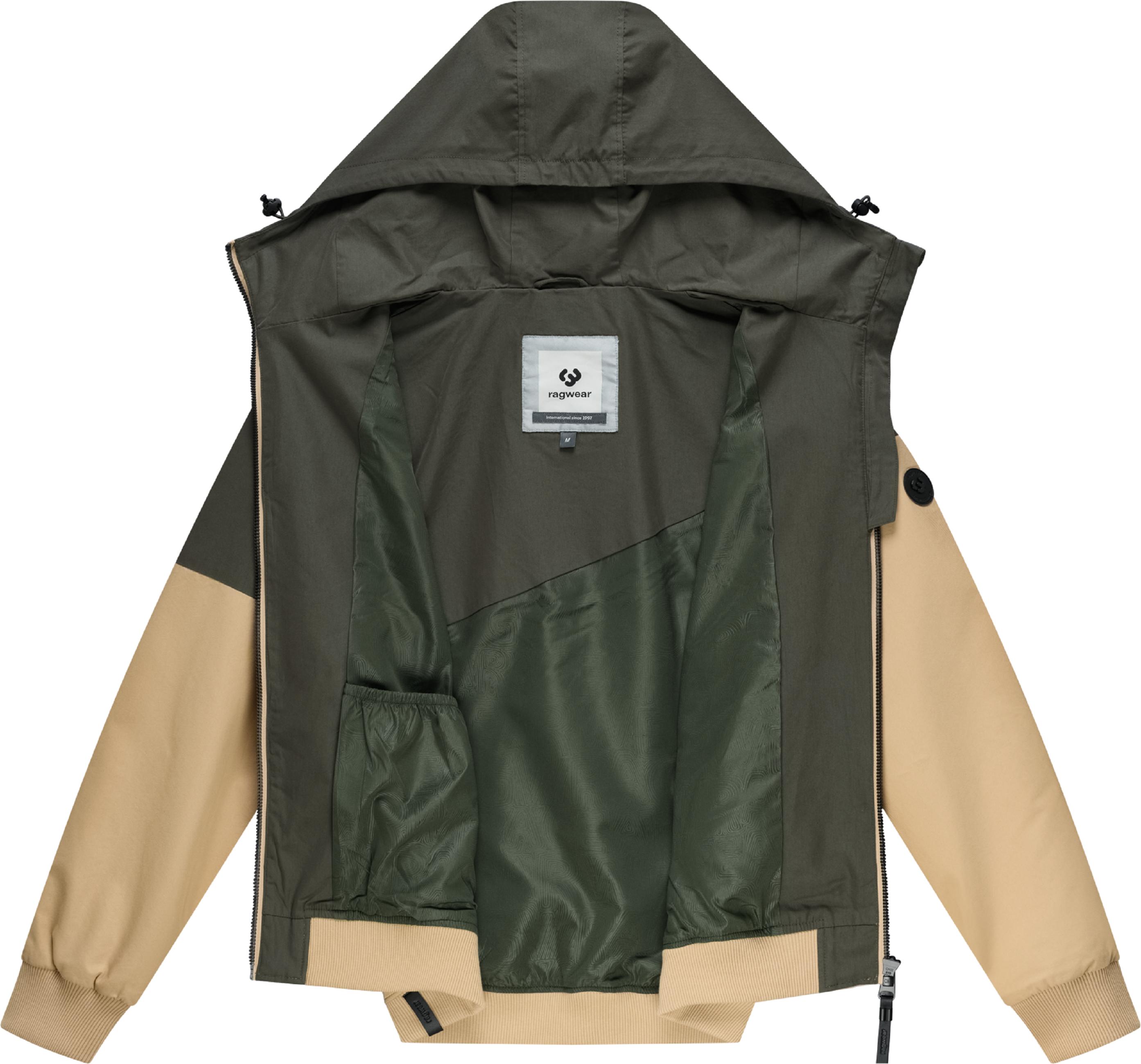 Leichte Übergangsjacke mit Kapuze "Winngs" Dark Olive