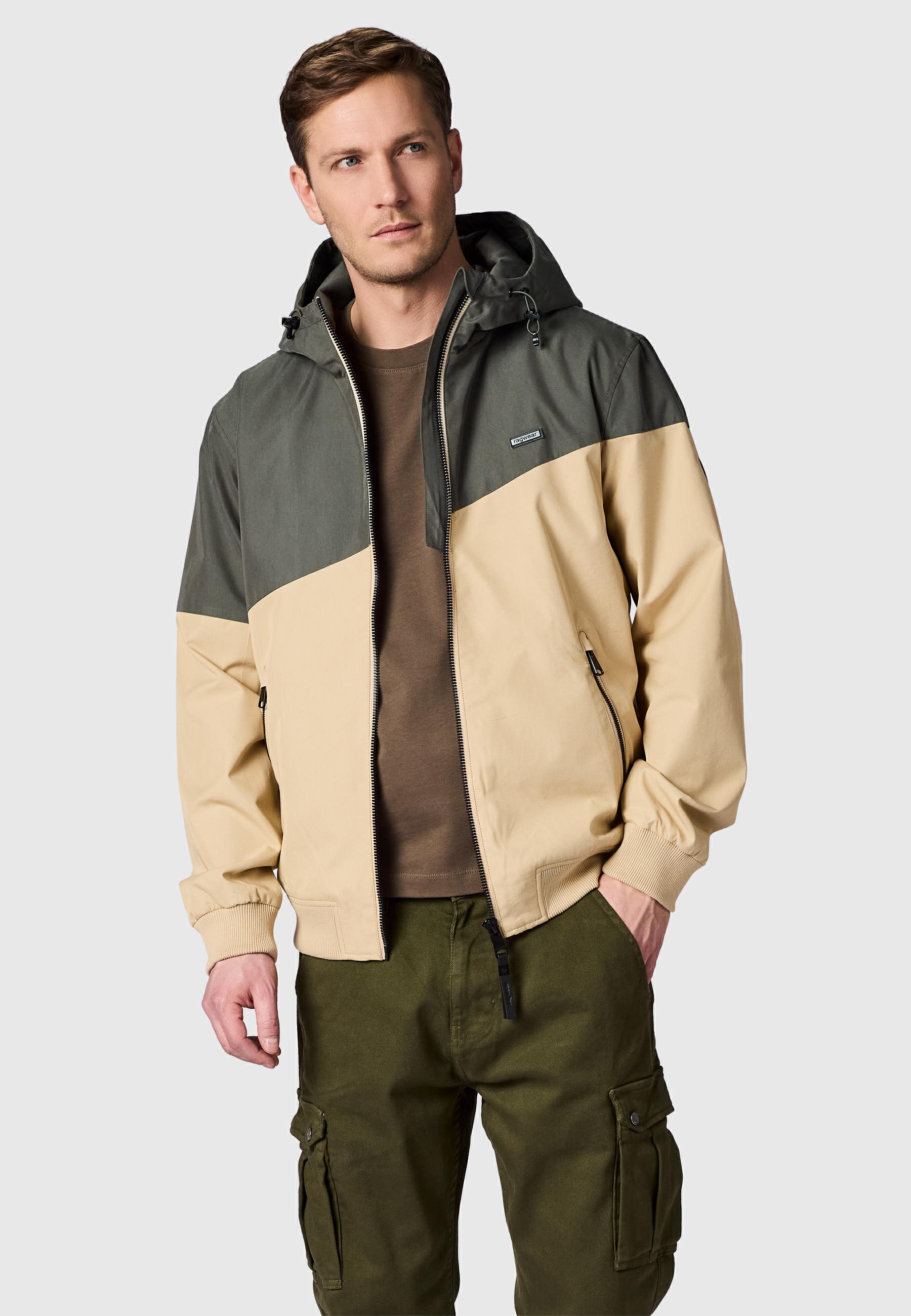 Leichte Übergangsjacke mit Kapuze "Winngs" Dark Olive