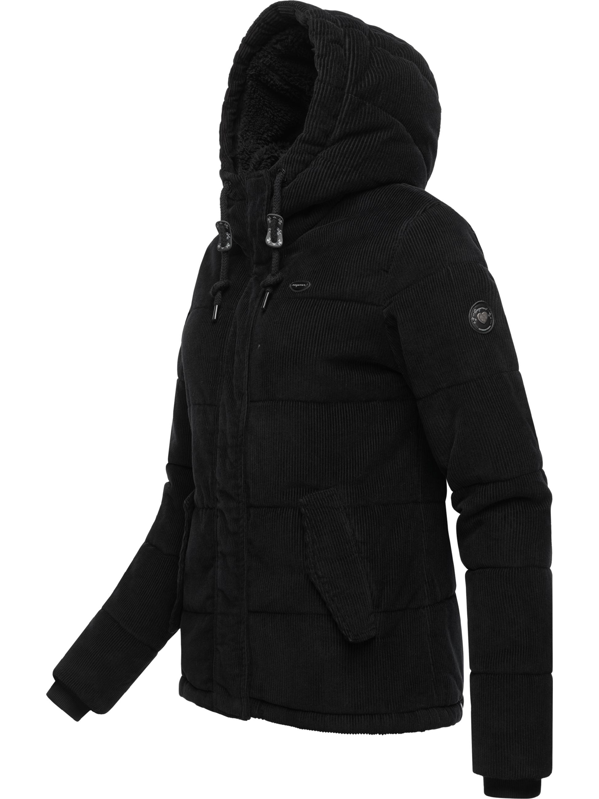 Kuschelige Winter Cordjacke "Wuggys" Black