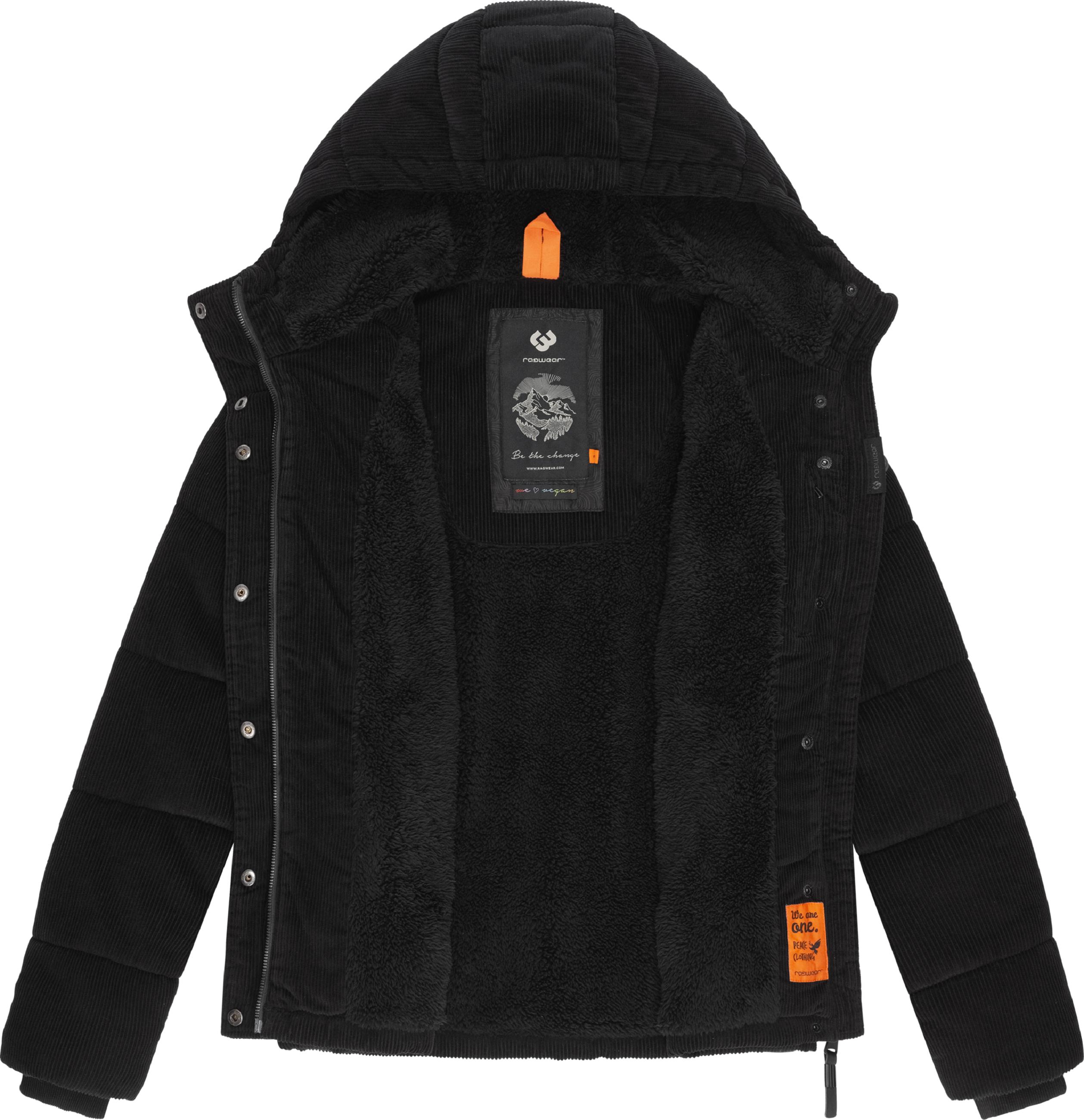 Kuschelige Winter Cordjacke "Wuggys" Black