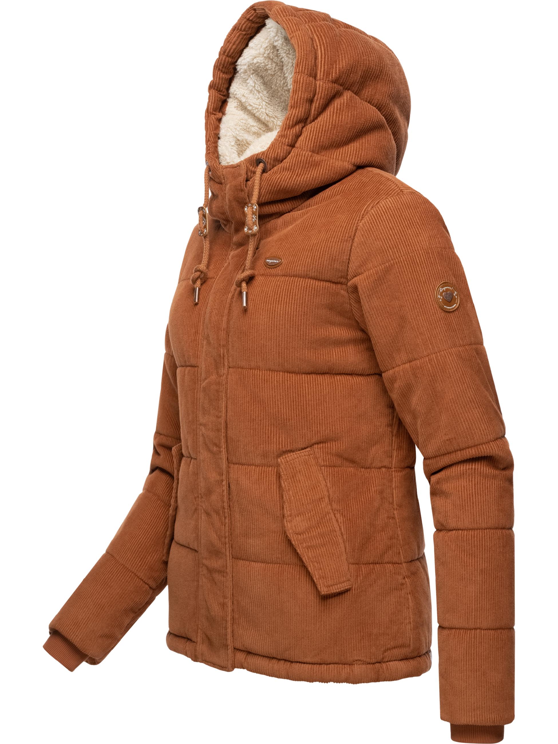 Kuschelige Winter Cordjacke "Wuggys" Brown