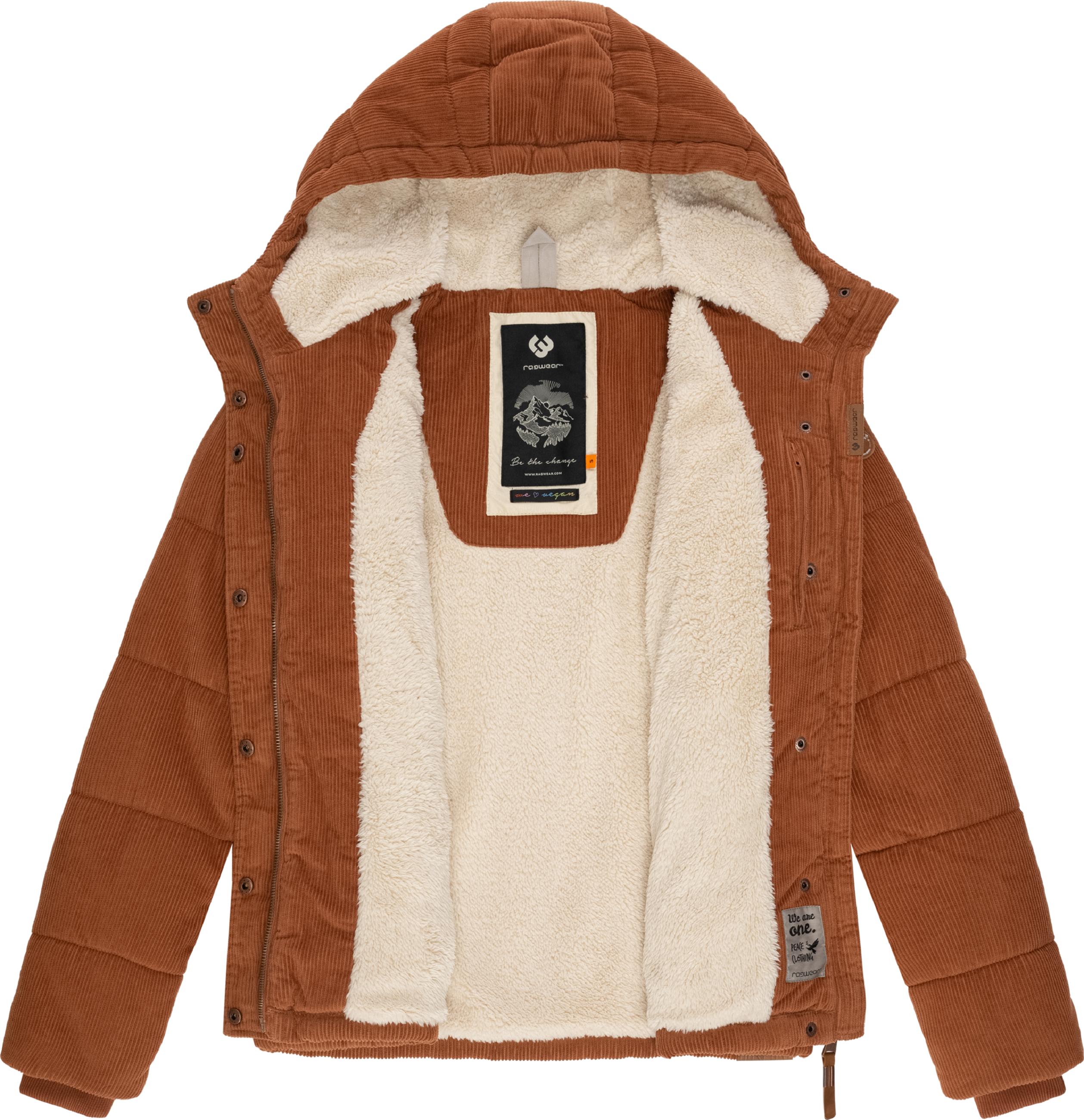 Kuschelige Winter Cordjacke "Wuggys" Brown