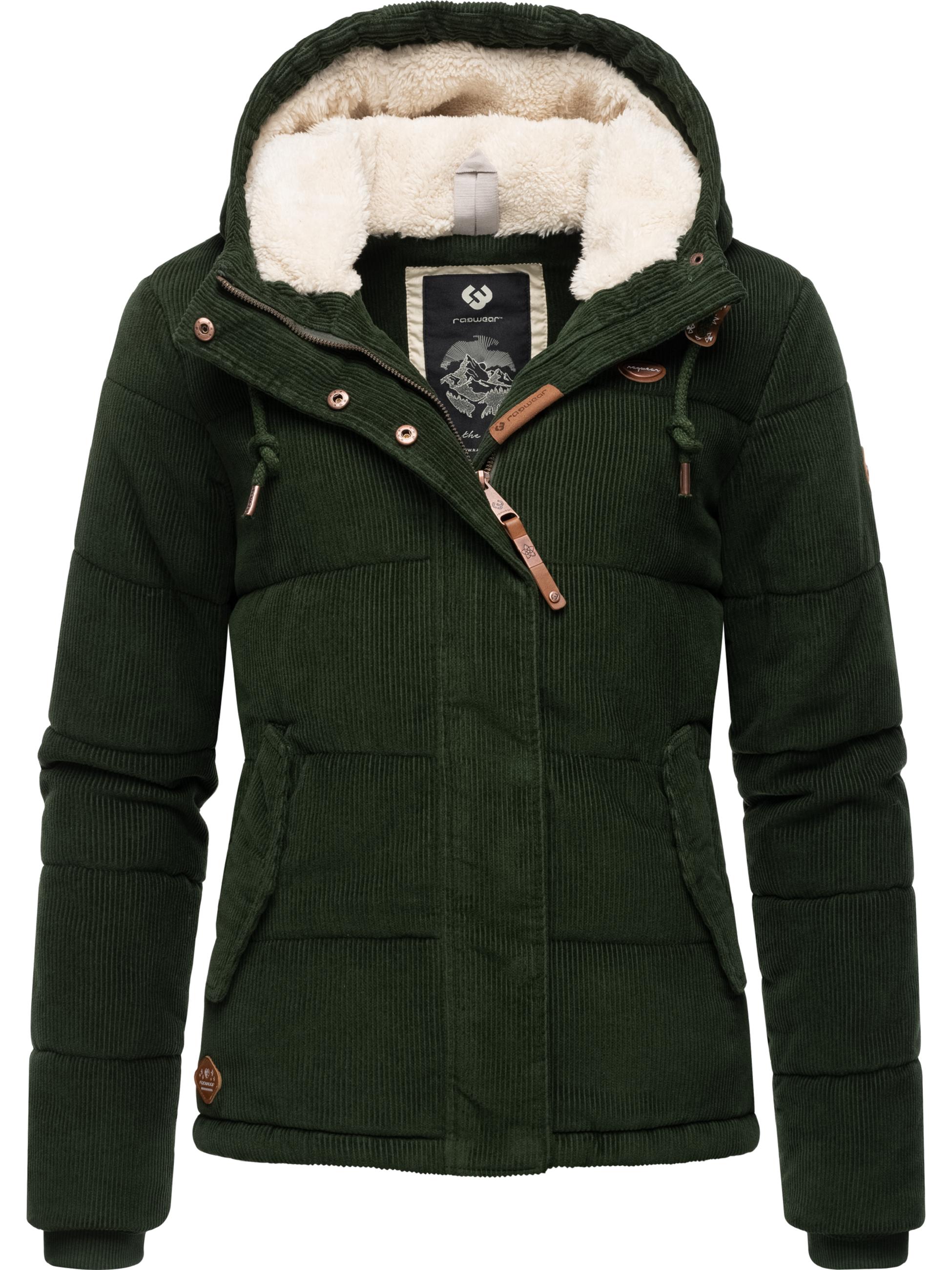 Kuschelige Winter Cordjacke "Wuggys" Dark Olive