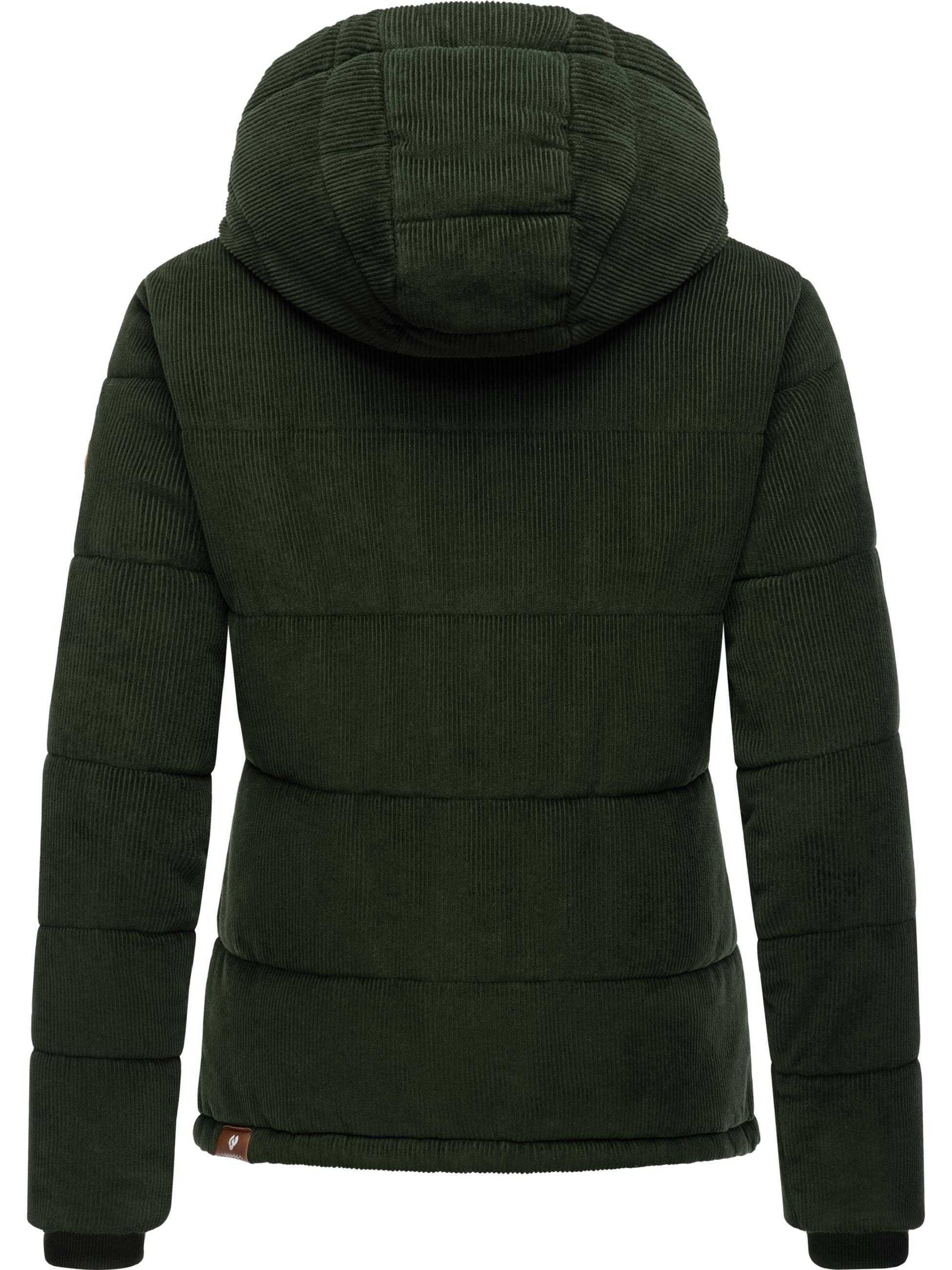 Kuschelige Winter Cordjacke "Wuggys" Dark Olive