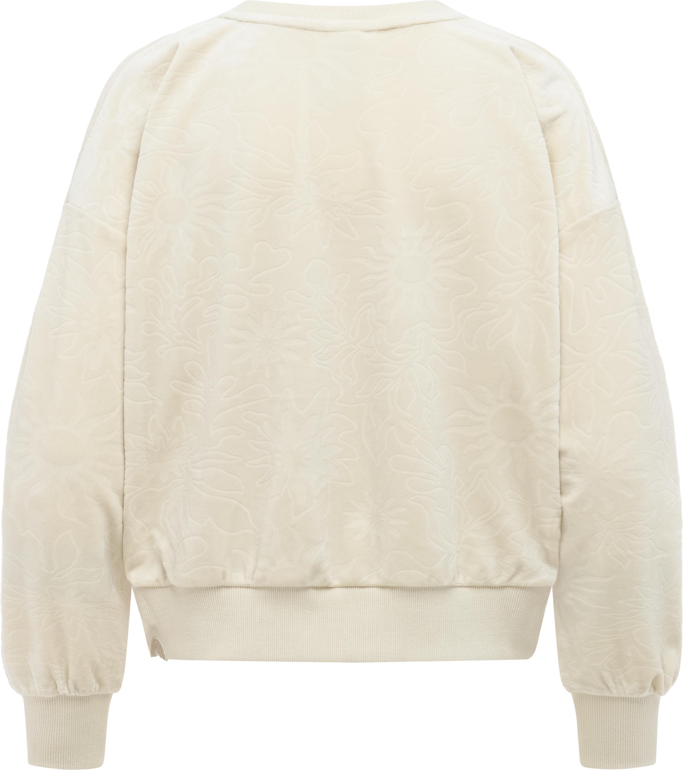 oversized Sweatshirt aus Samt "Wuss Embossed" Ecru