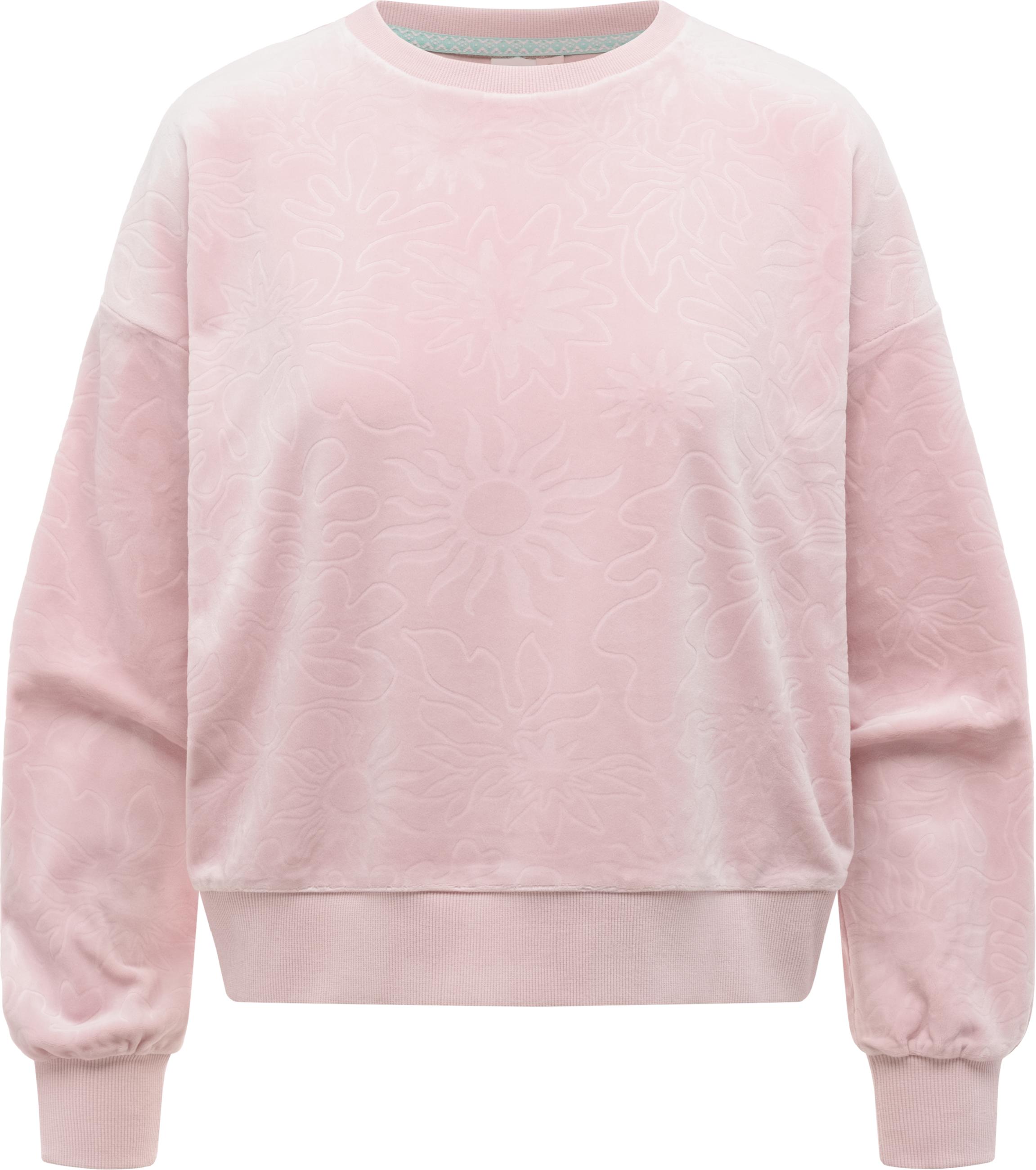 oversized Sweatshirt aus Samt "Wuss Embossed" Marshmallow