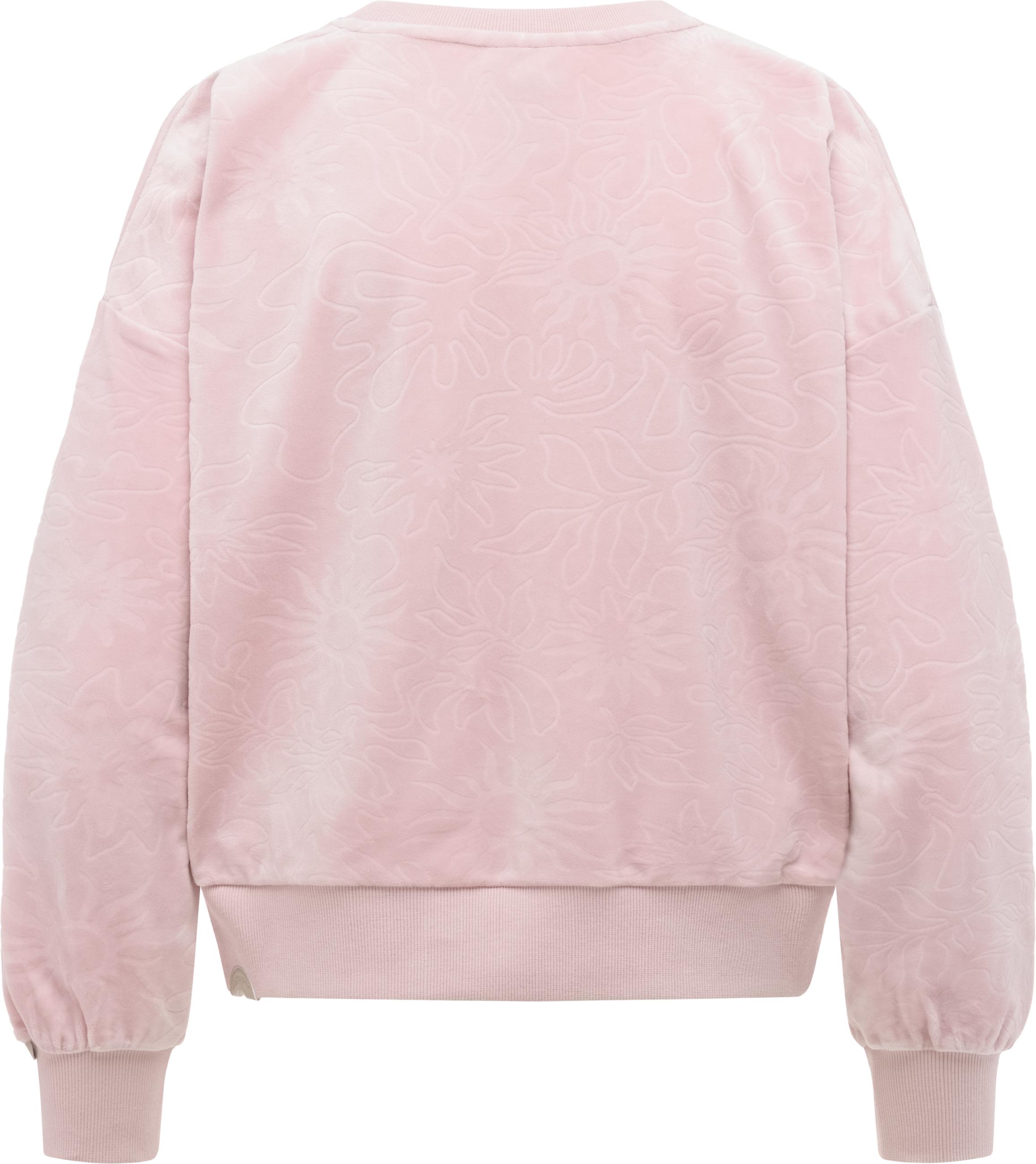 oversized Sweatshirt aus Samt "Wuss Embossed" Marshmallow