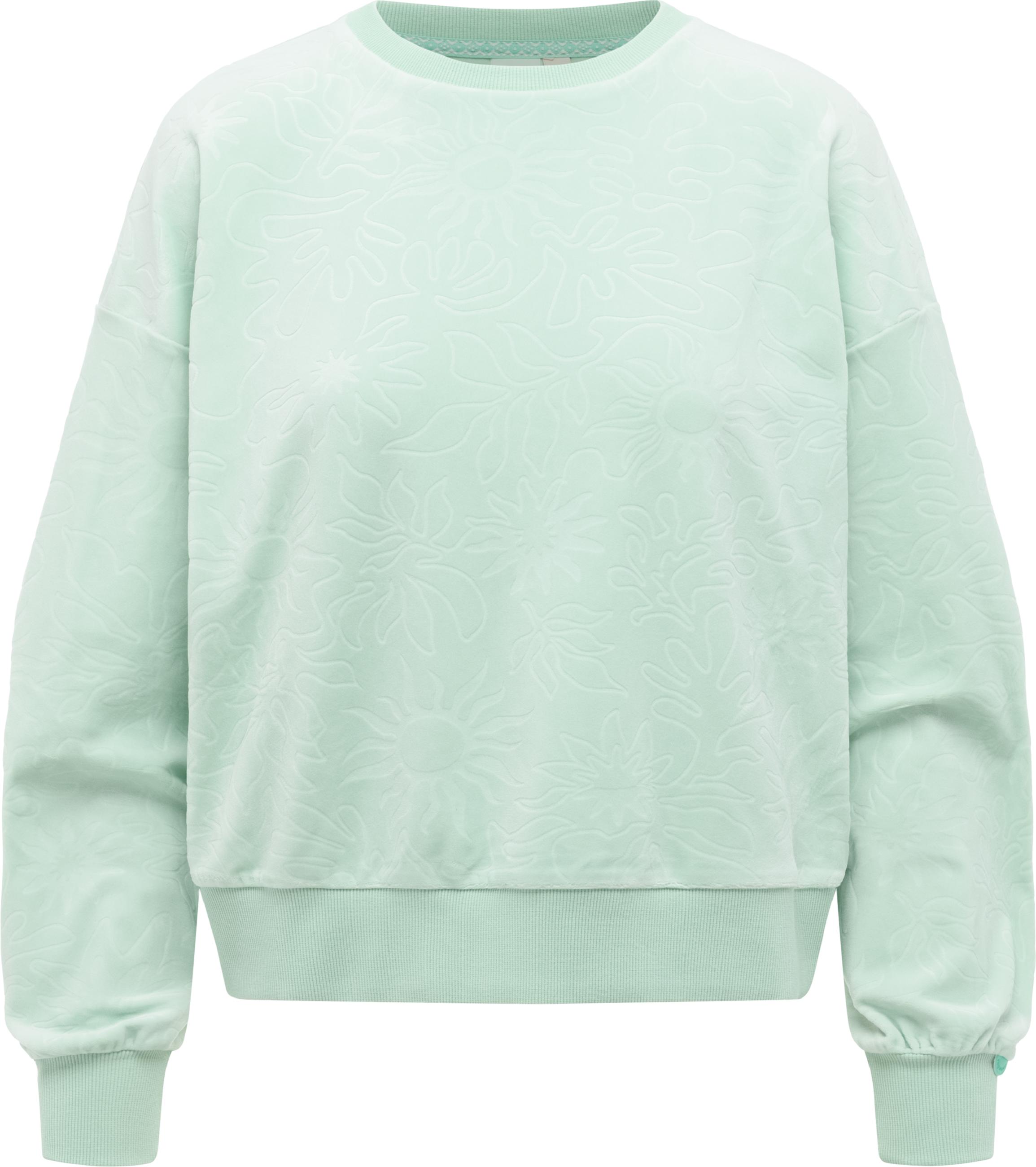 oversized Sweatshirt aus Samt "Wuss Embossed" Mint