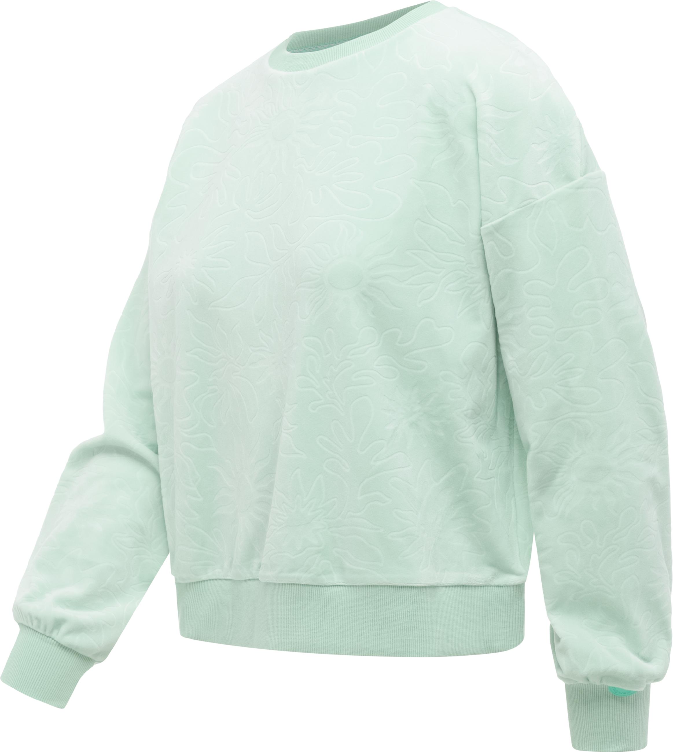 oversized Sweatshirt aus Samt "Wuss Embossed" Mint
