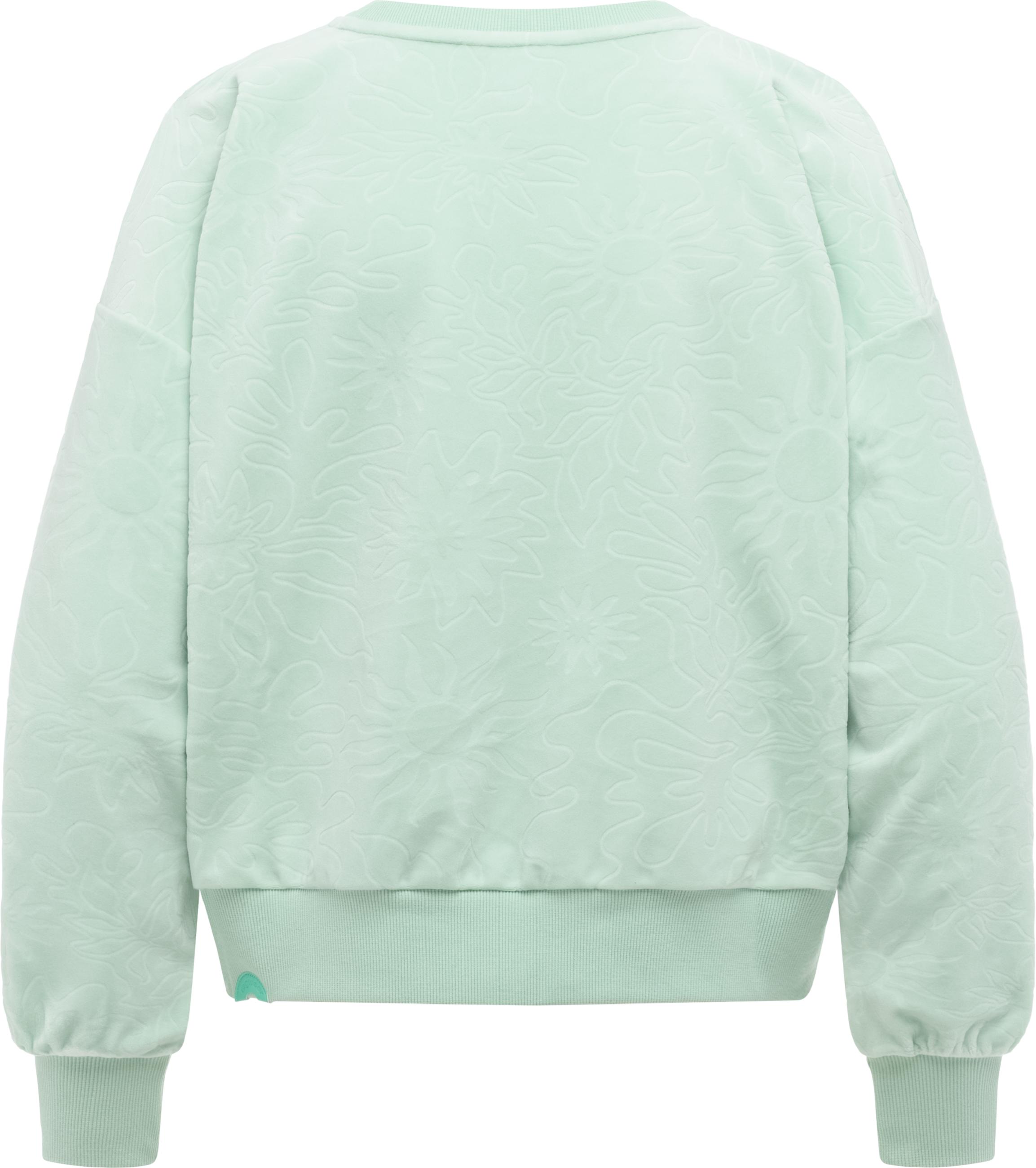 oversized Sweatshirt aus Samt "Wuss Embossed" Mint