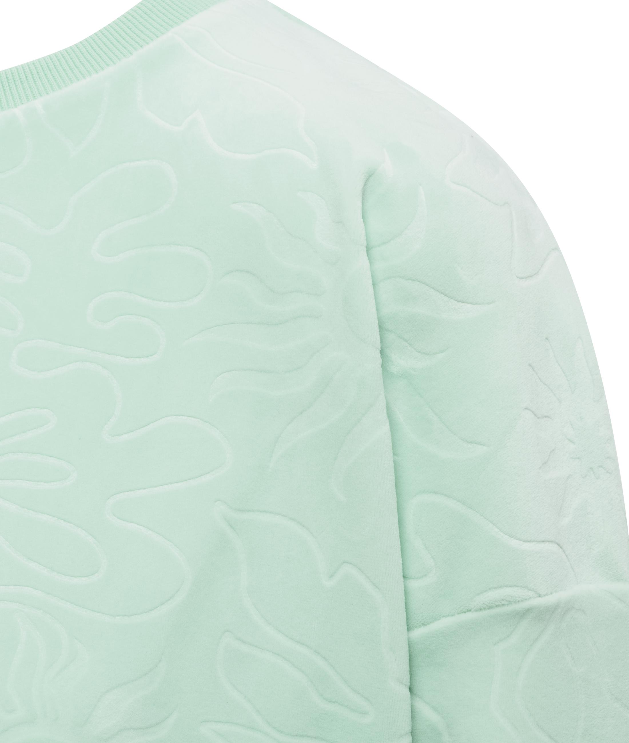 oversized Sweatshirt aus Samt "Wuss Embossed" Mint