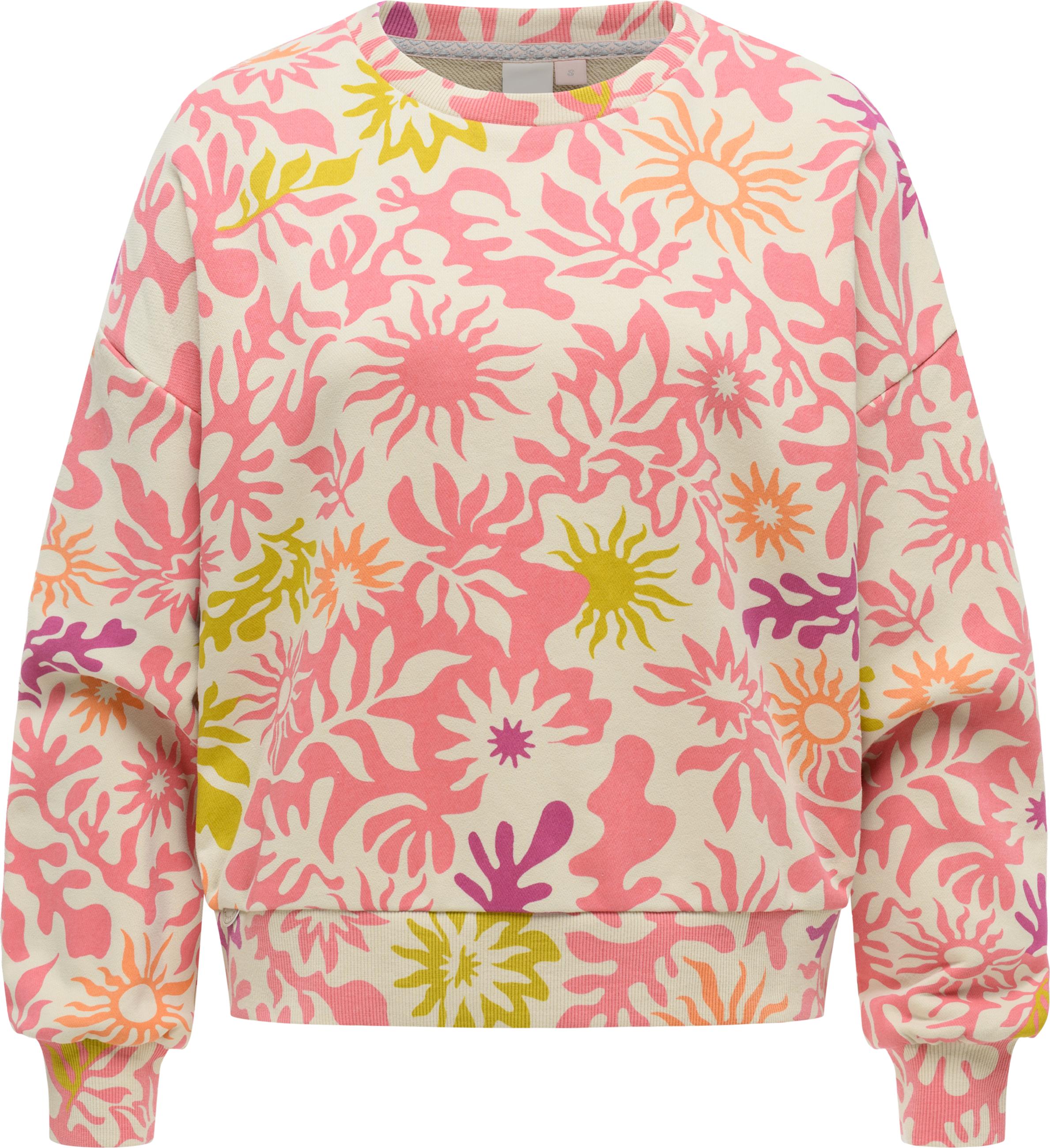 oversized Sweatshirt mit Allover-Print "Wuss Print" Pink Combo