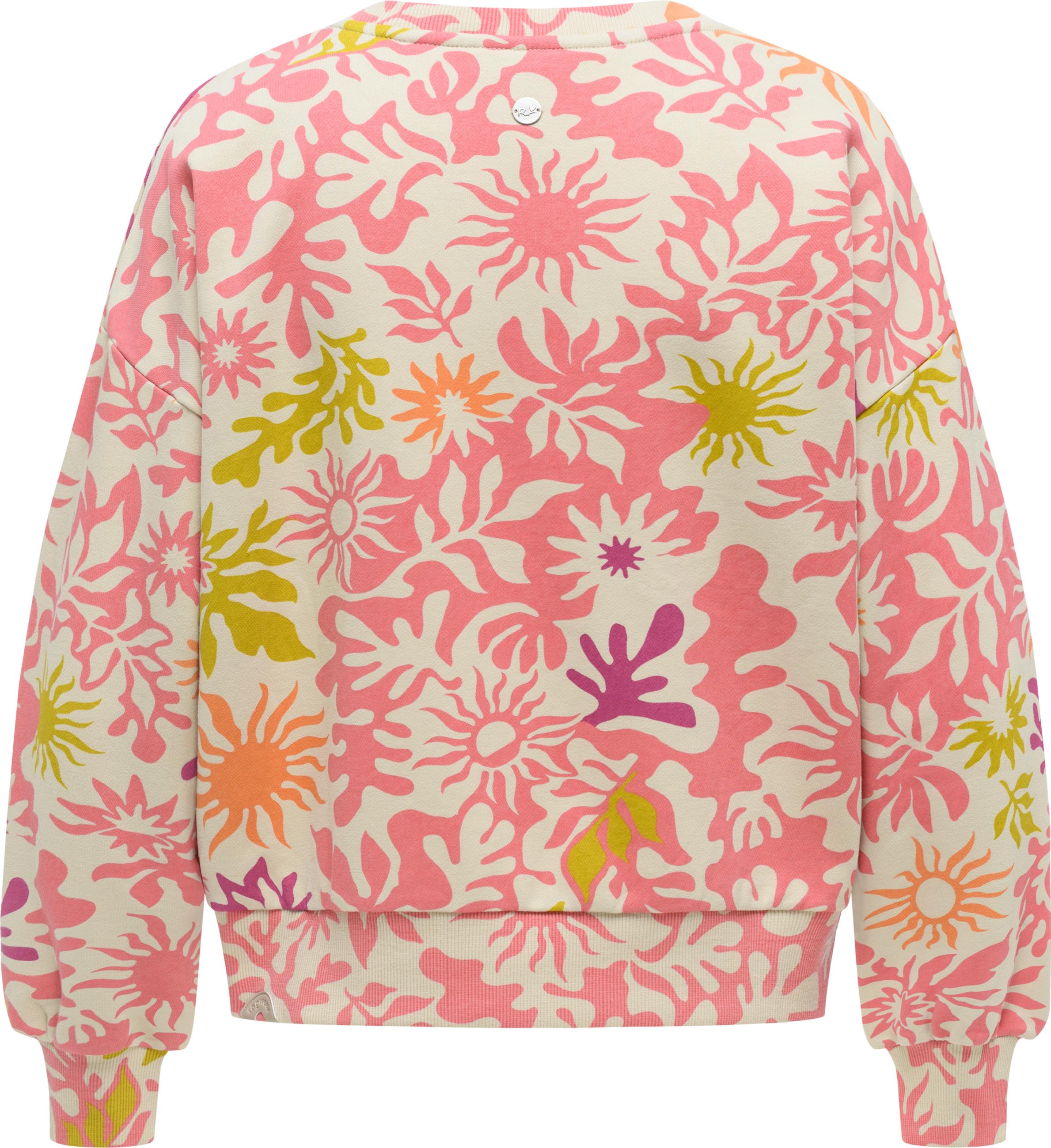 oversized Sweatshirt mit Allover-Print "Wuss Print" Pink Combo