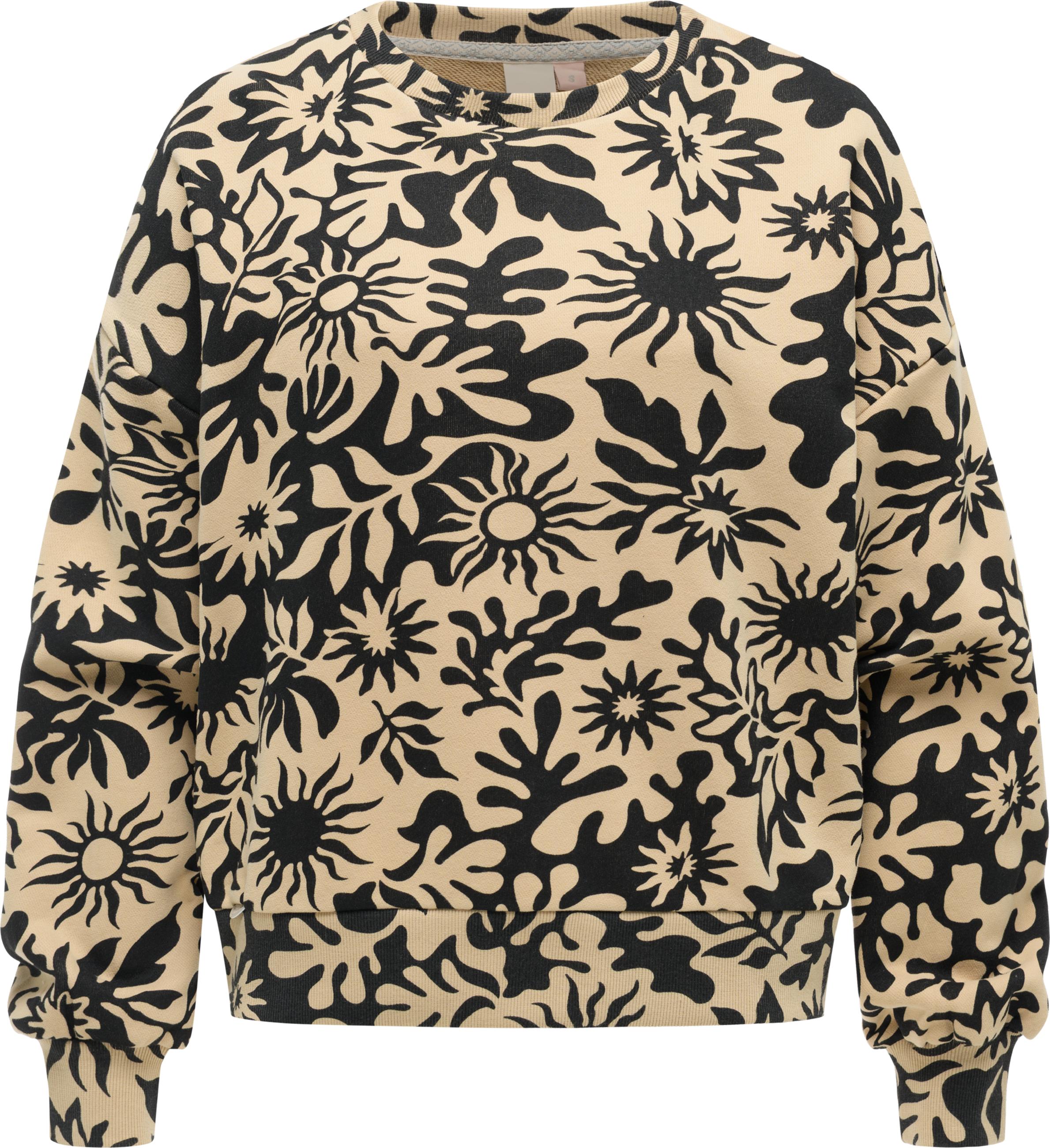 oversized Sweatshirt mit Allover-Print "Wuss Print" Sand