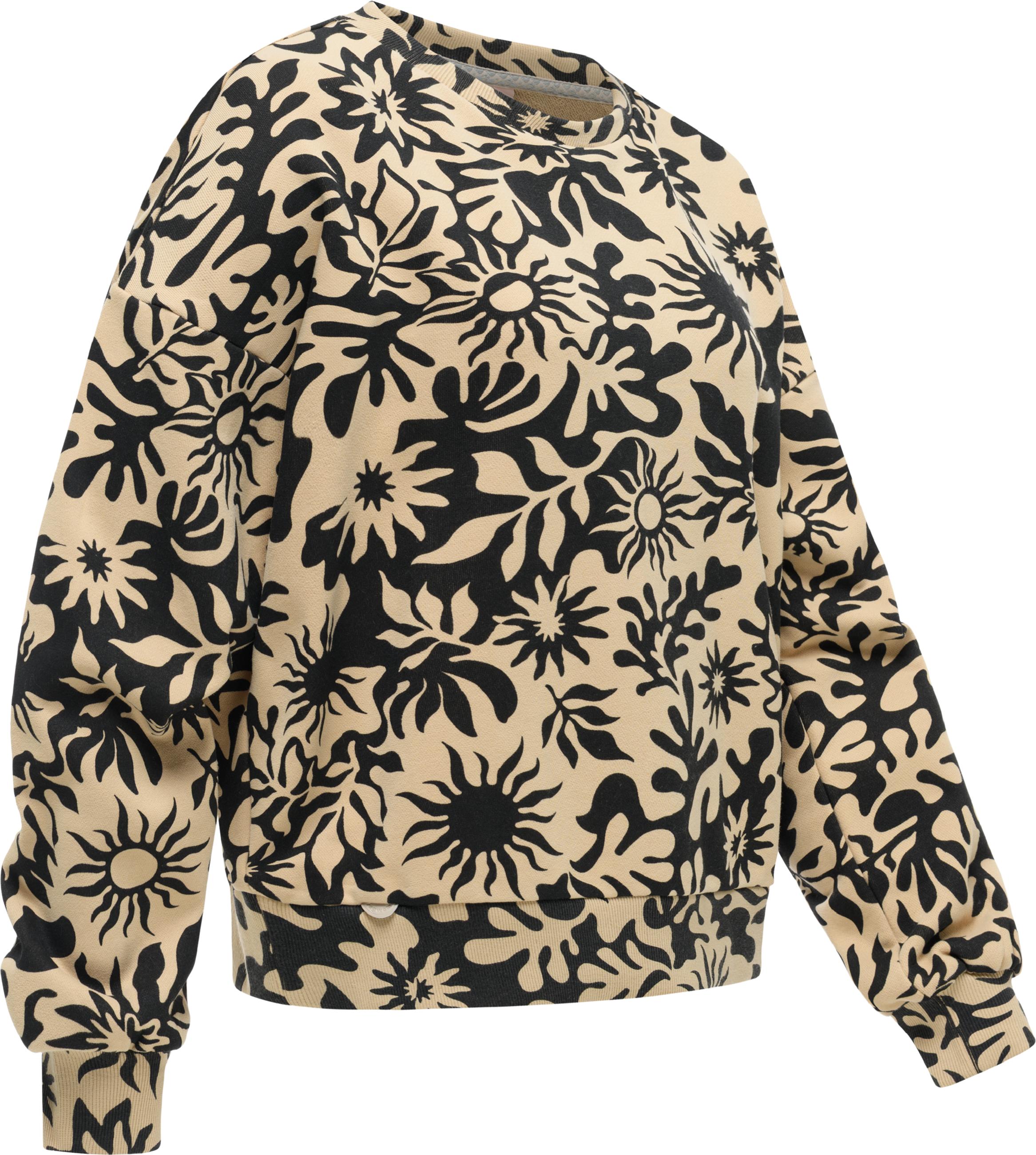 oversized Sweatshirt mit Allover-Print "Wuss Print" Sand
