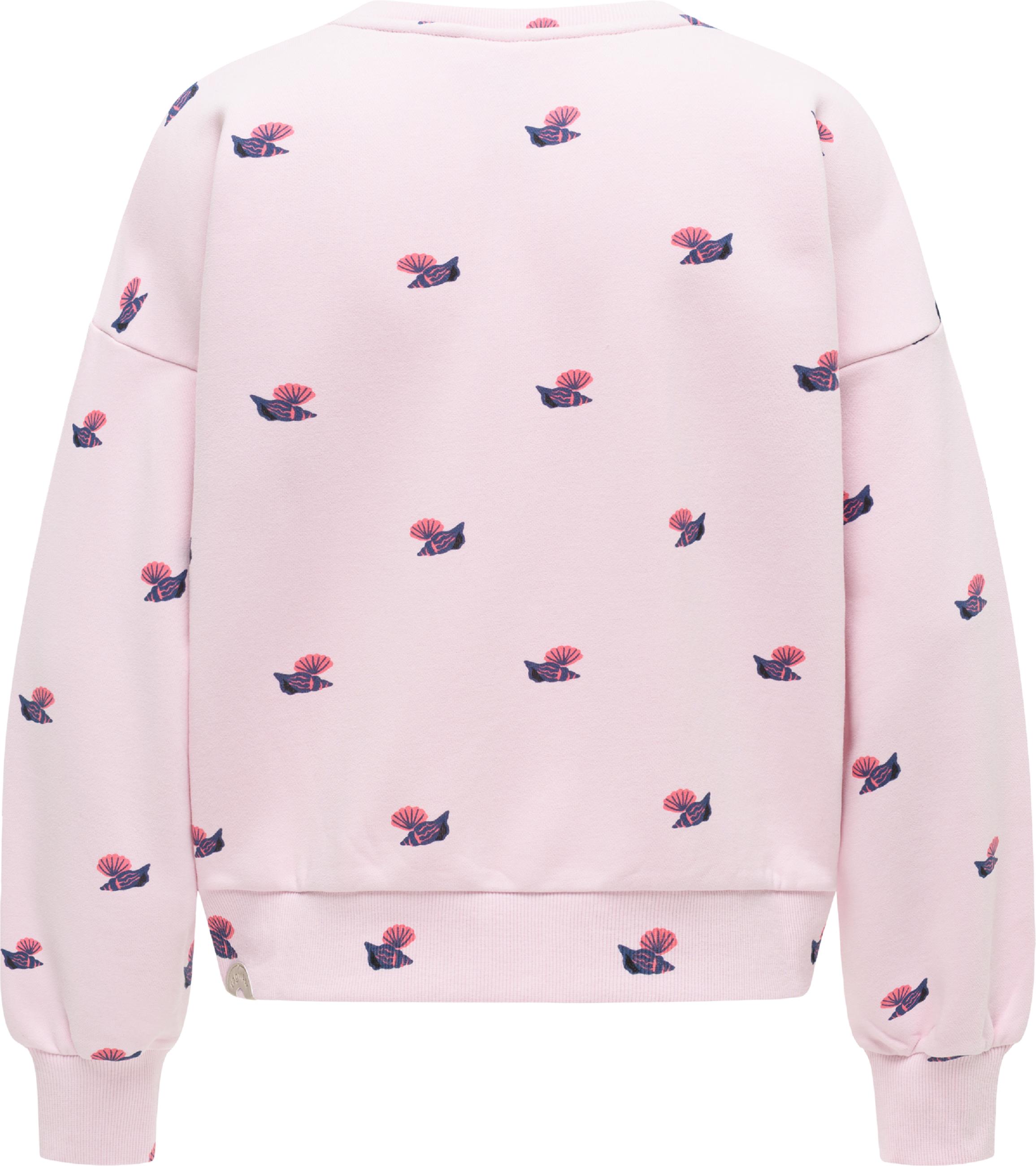 oversized Sweatshirt mit Allover-Print "Wuss Shells" Marshmallow