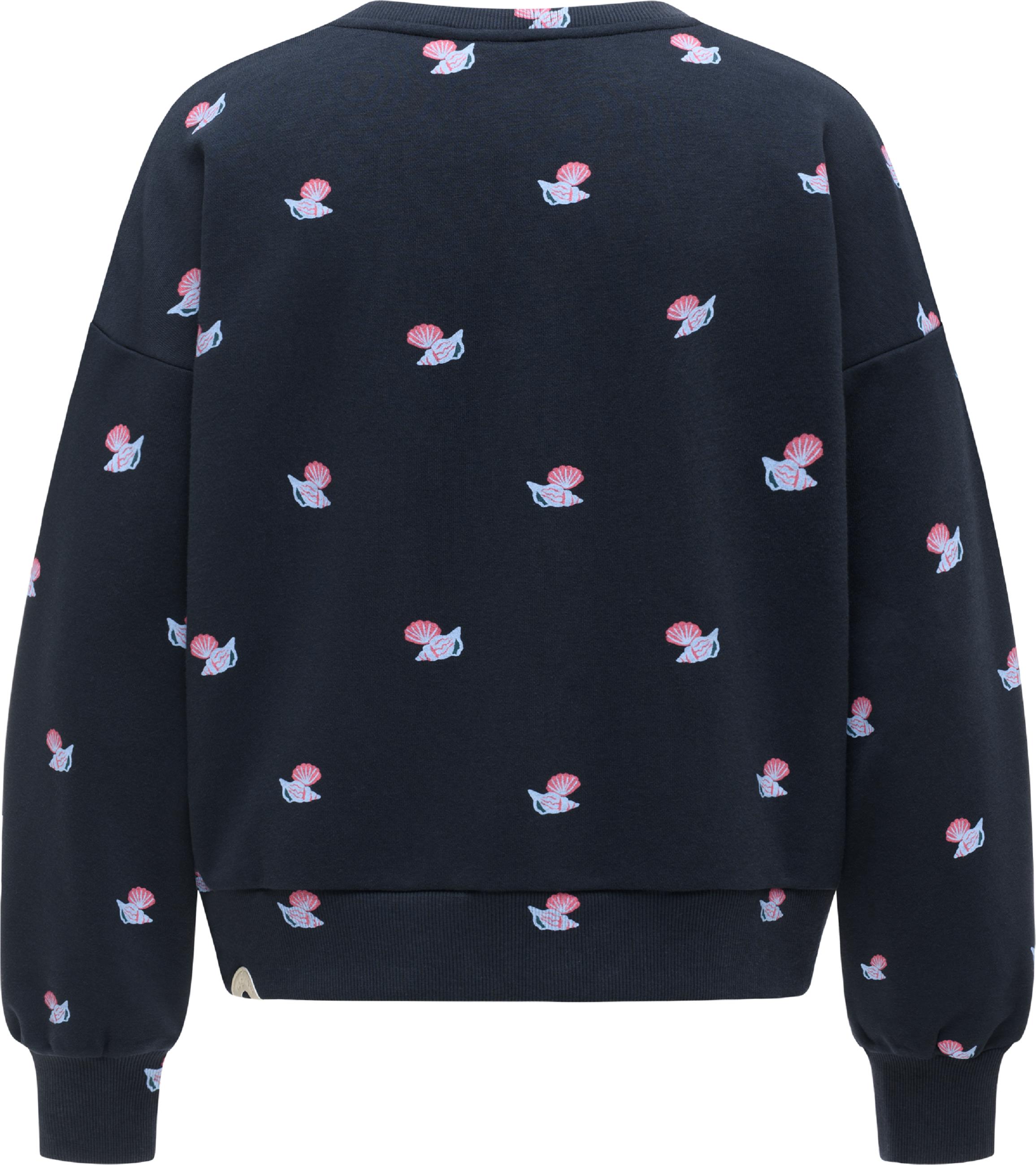 oversized Sweatshirt mit Allover-Print "Wuss Shells" Navy