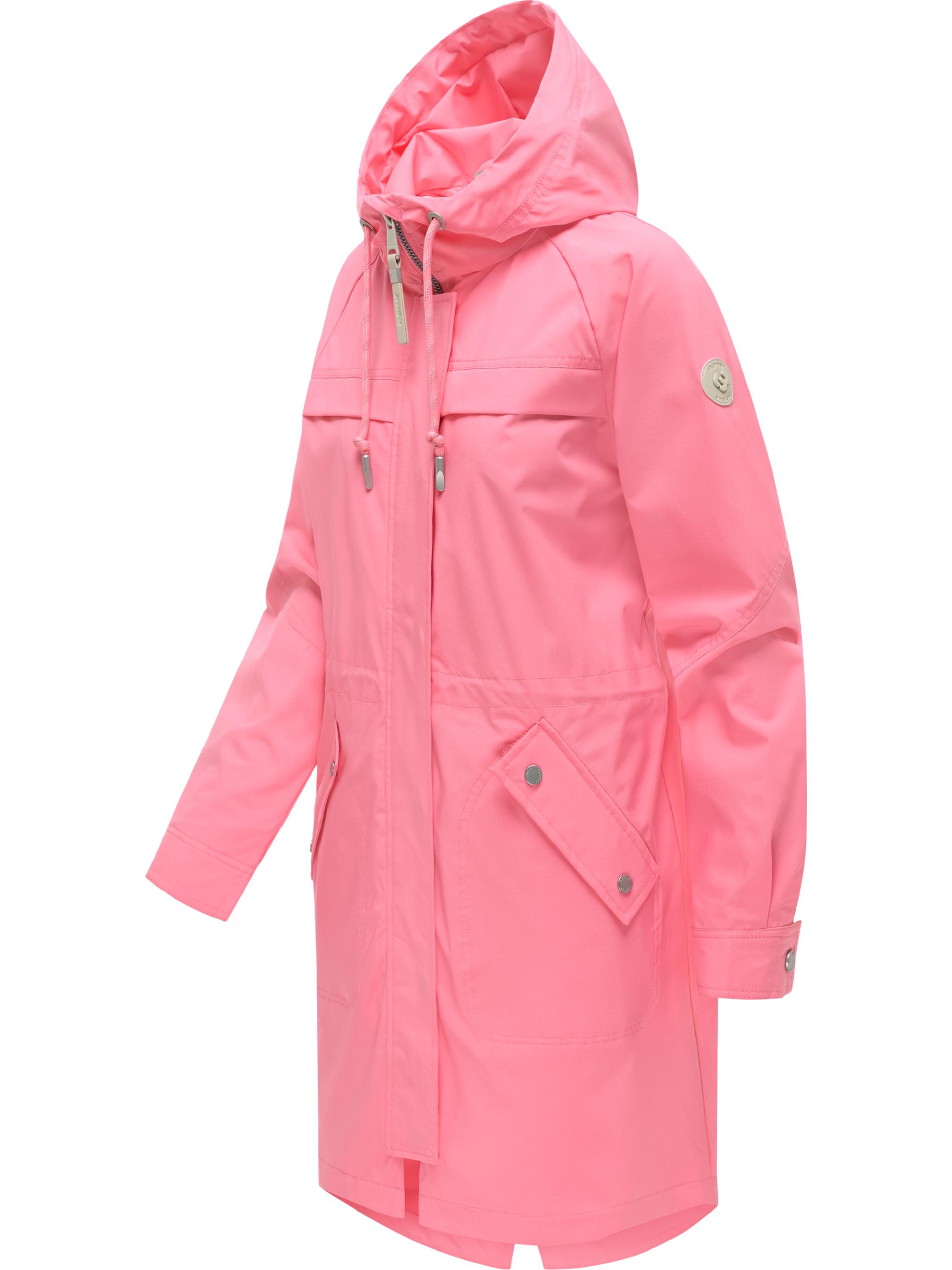 Wasserdichte Übergangsjacke mit verstellbarer Kapuze "Ximenna" Pink