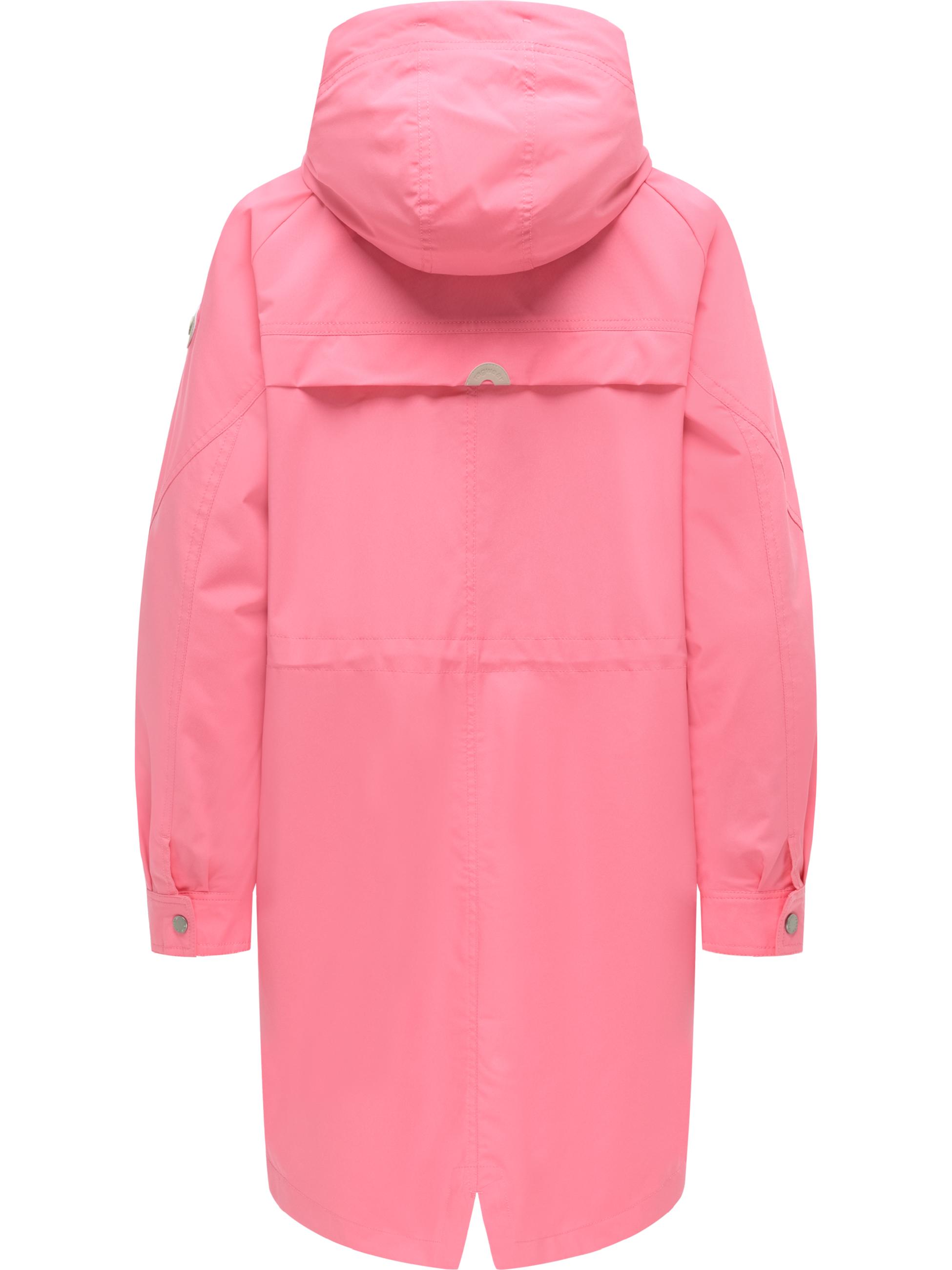 Wasserdichte Übergangsjacke mit verstellbarer Kapuze "Ximenna" Pink