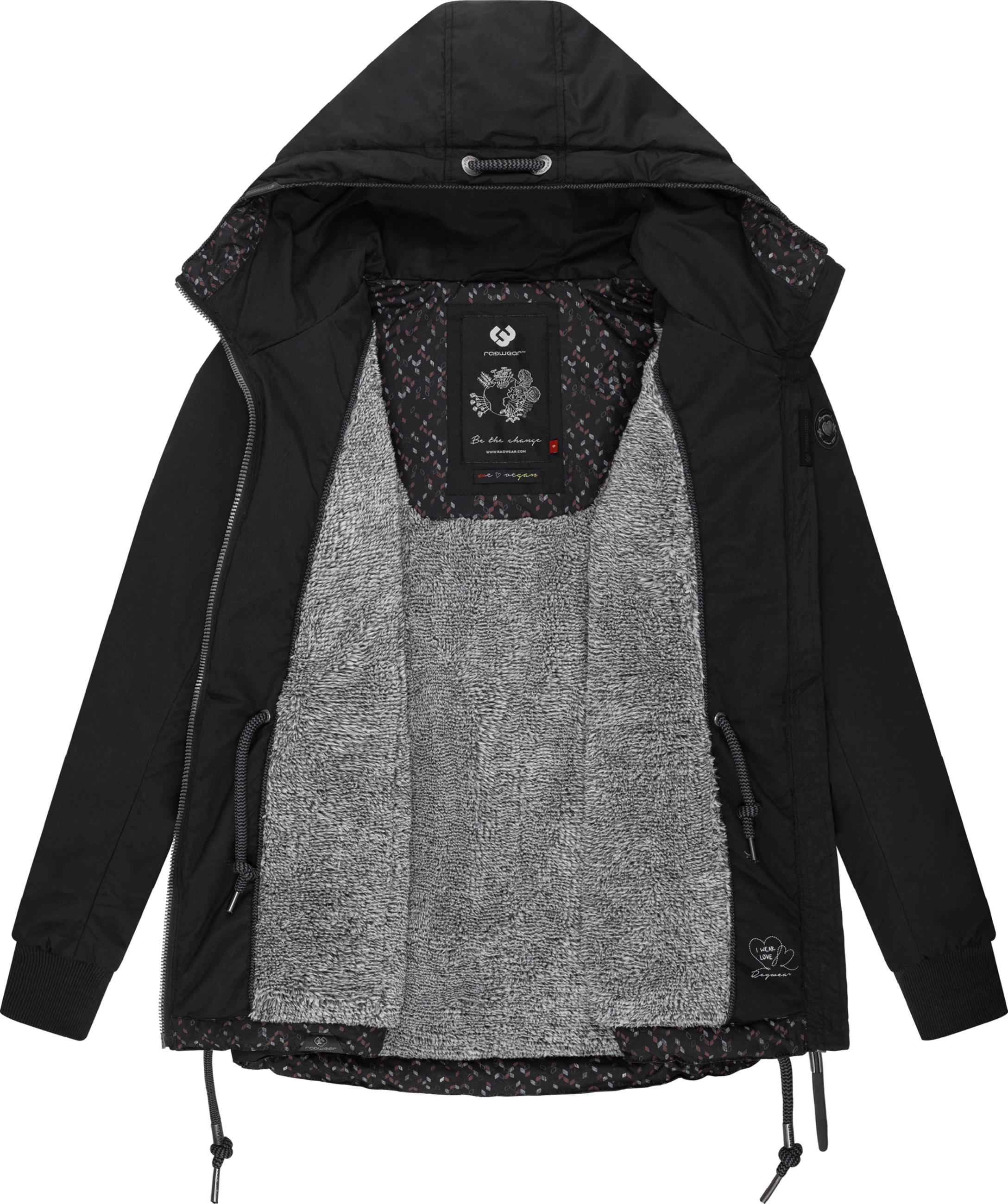 Kurzer Wasserdichter Wintermantel mit Kapuze "YM-Danka" Black022