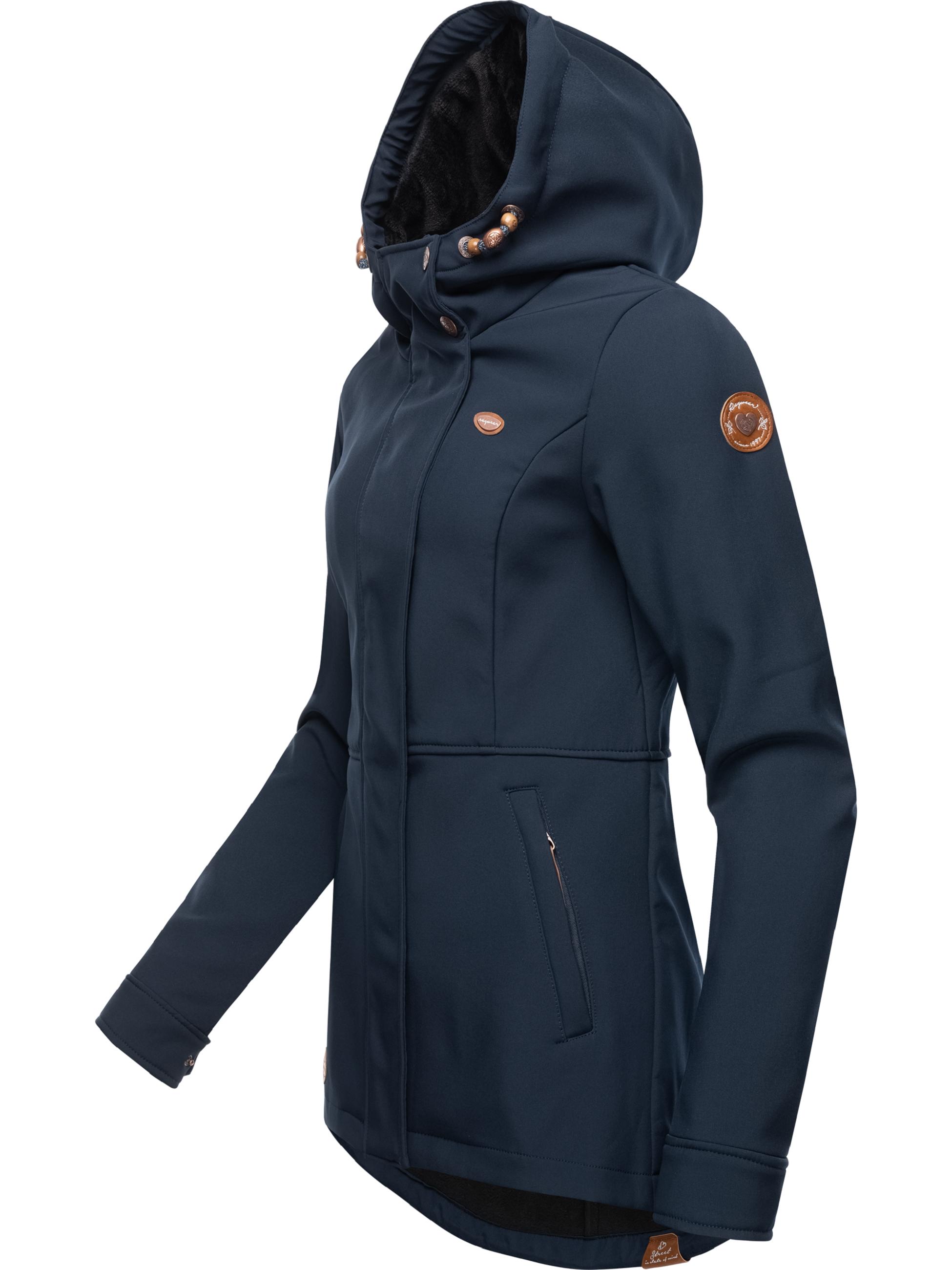 Winter Softshell-Jacke mit Kapuze "Yba" Navy22