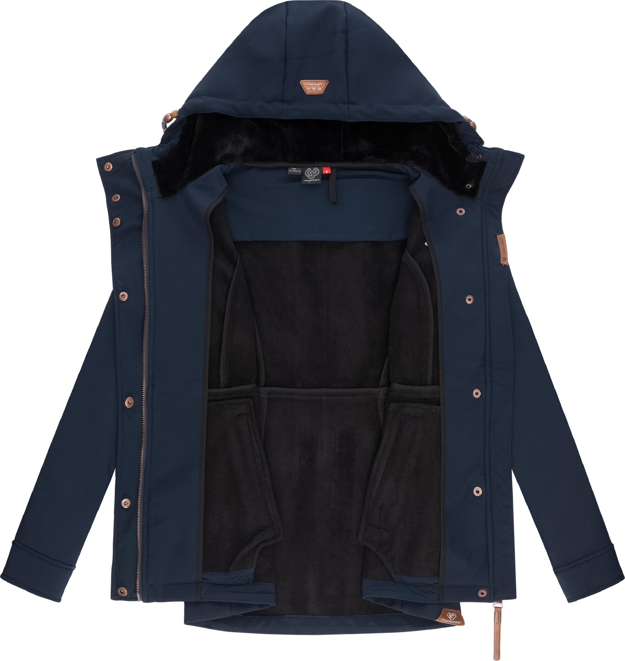 Winter Softshell-Jacke mit Kapuze "Yba" Navy22