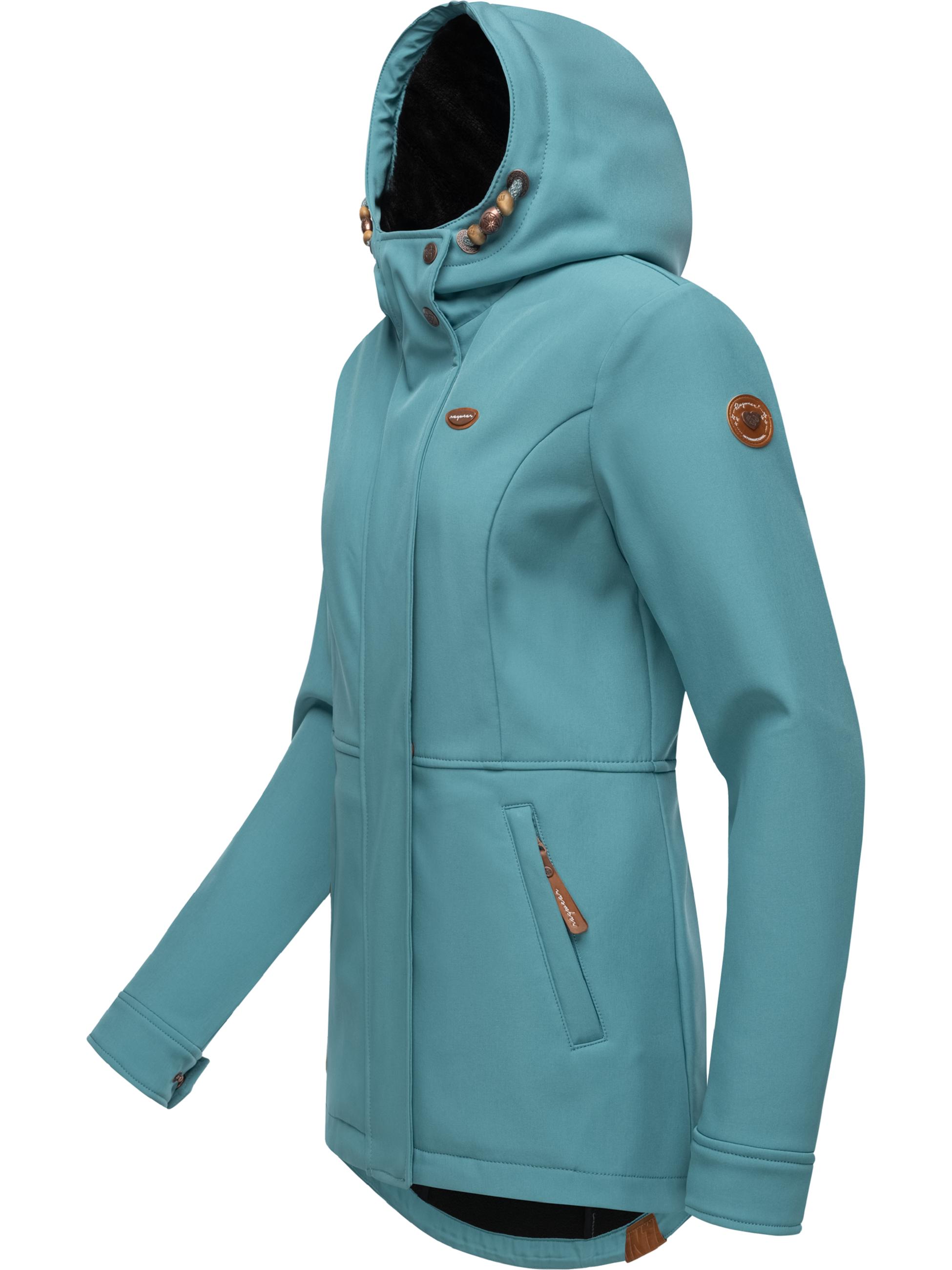 Winter Softshell-Jacke mit Kapuze "Yba" Ocean Green24