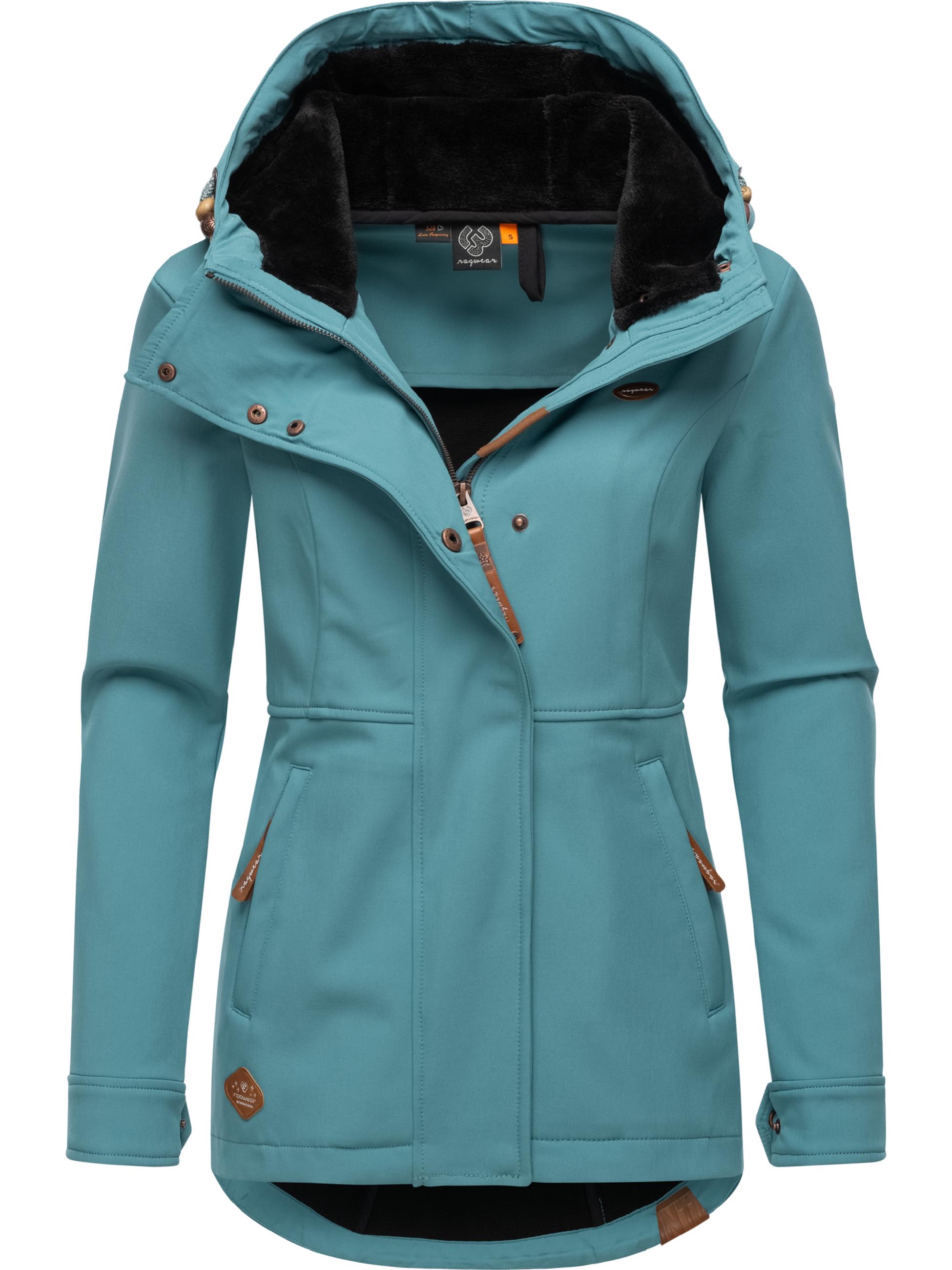 Winter Softshell-Jacke mit Kapuze "Yba" Ocean Green24