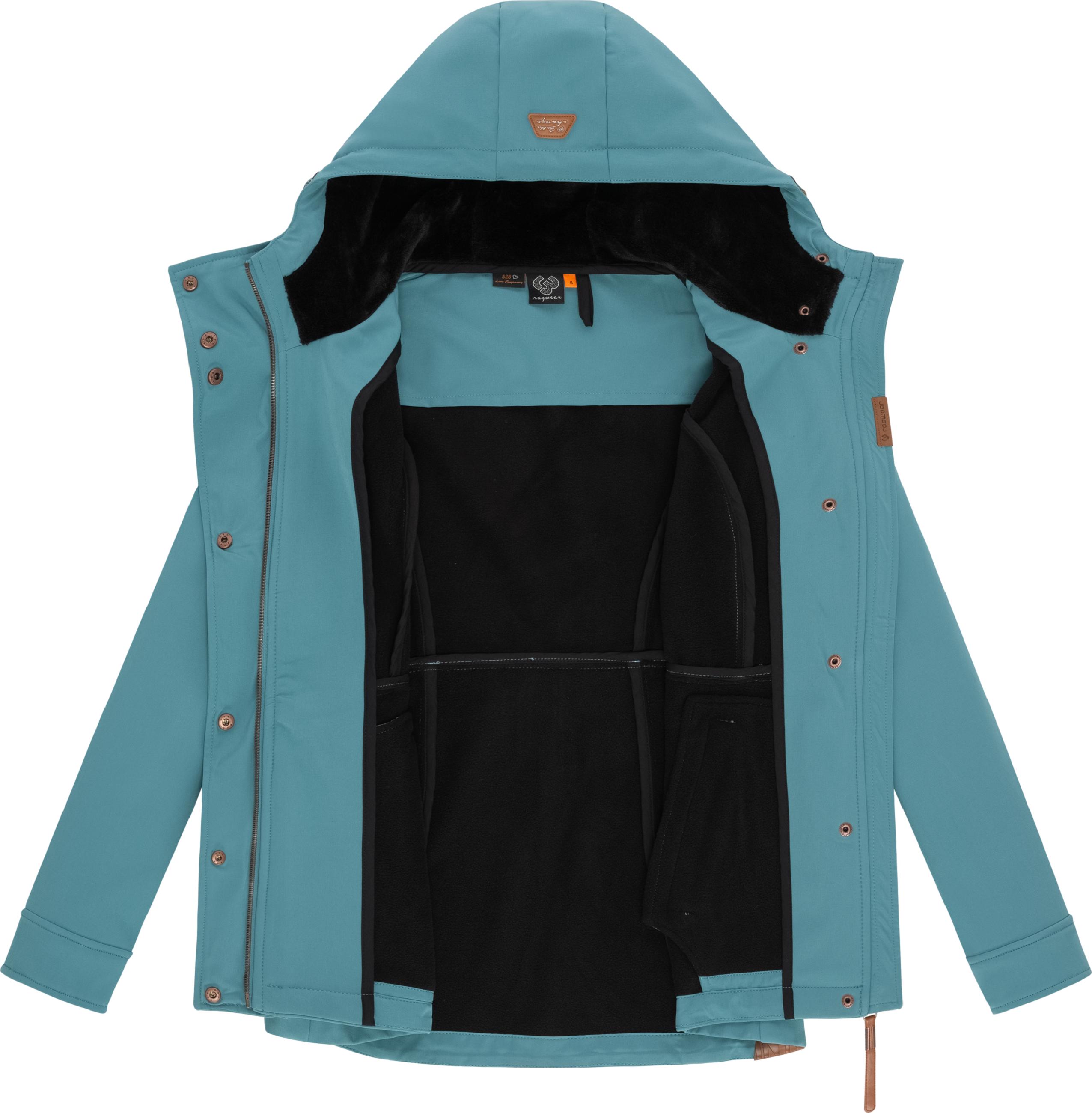 Winter Softshell-Jacke mit Kapuze "Yba" Ocean Green24