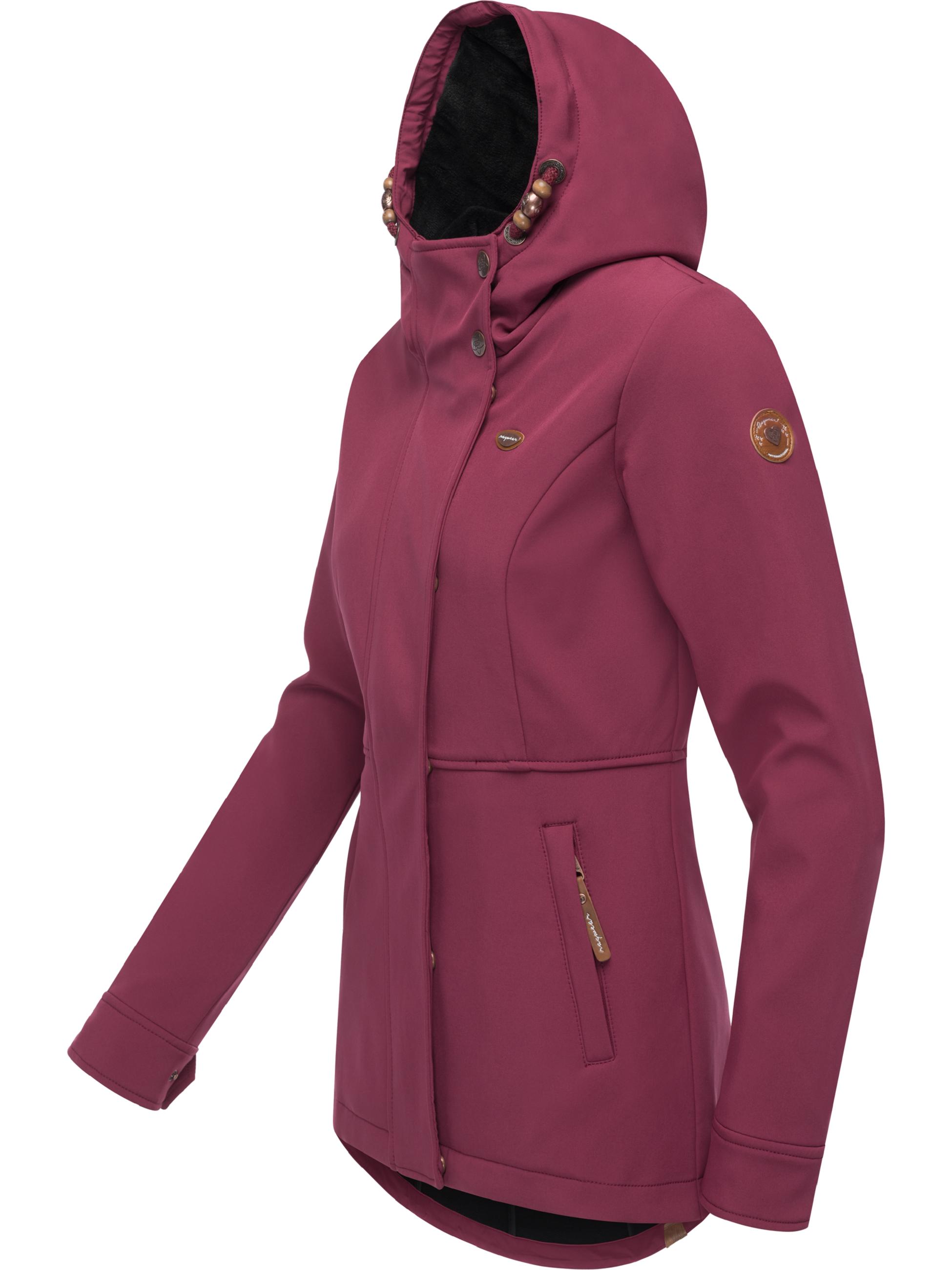 Winter Softshell-Jacke mit Kapuze "Yba" Wine25