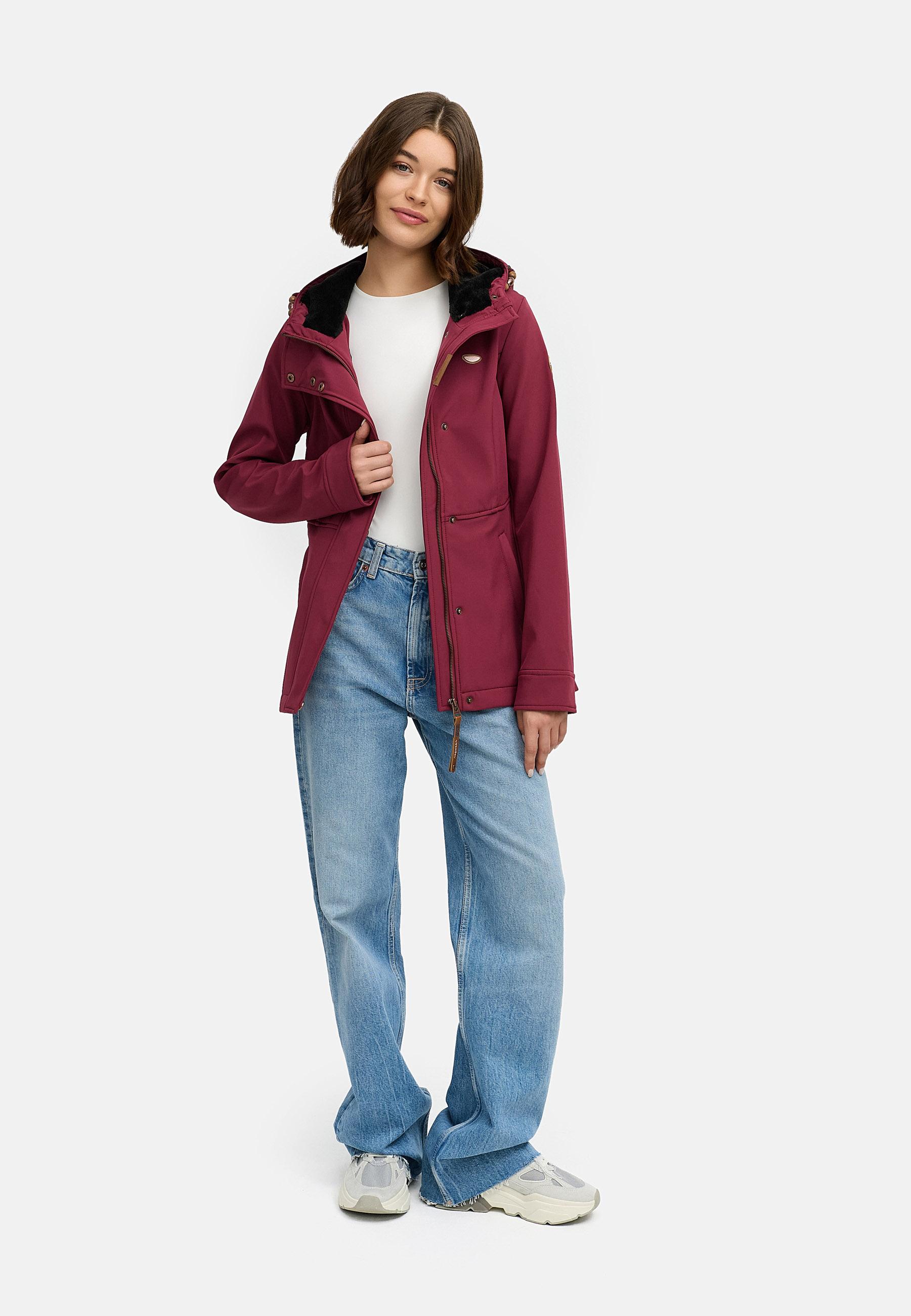 Winter Softshell-Jacke mit Kapuze "Yba" Wine25