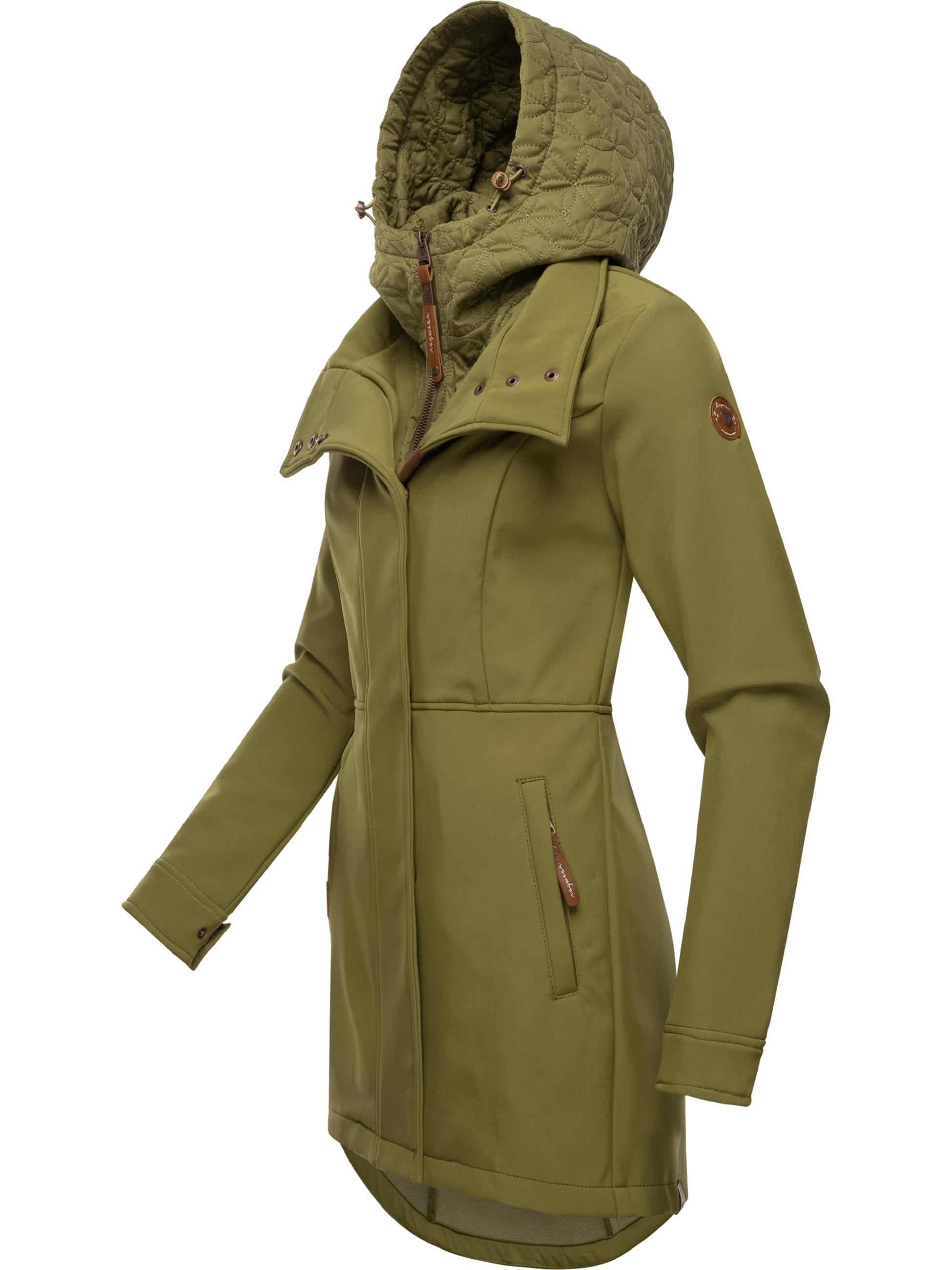 Winter Softshell-Mantel mit Kapuze "Ybela" Light Olive23