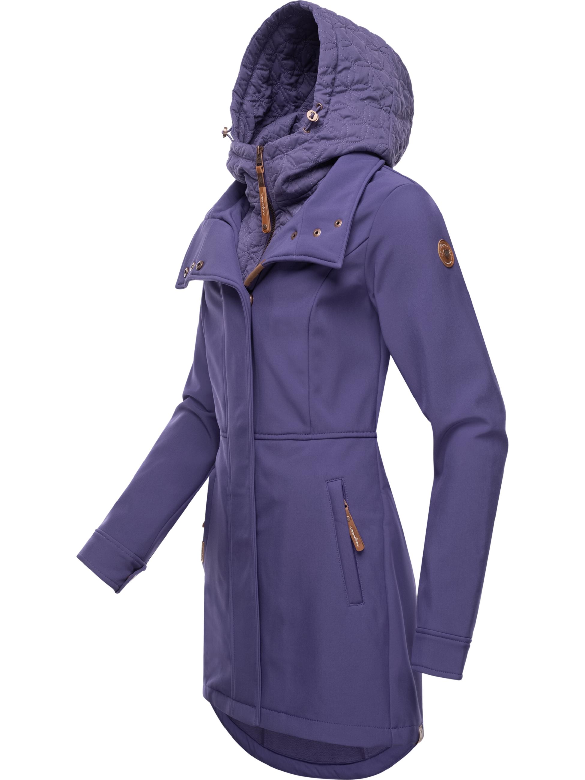 Winter Softshell-Mantel mit Kapuze "Ybela" Lilac23