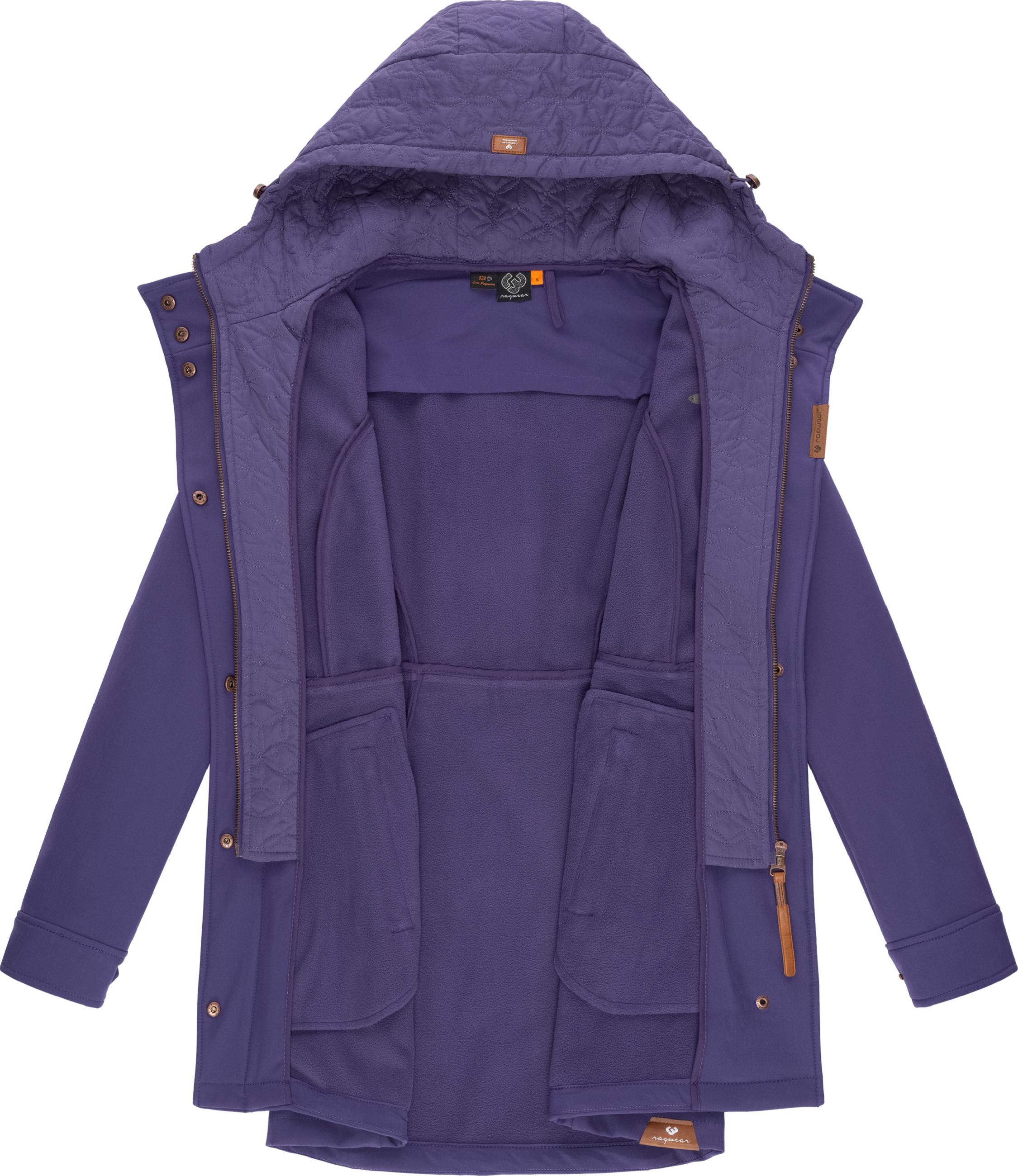 Winter Softshell-Mantel mit Kapuze "Ybela" Lilac23