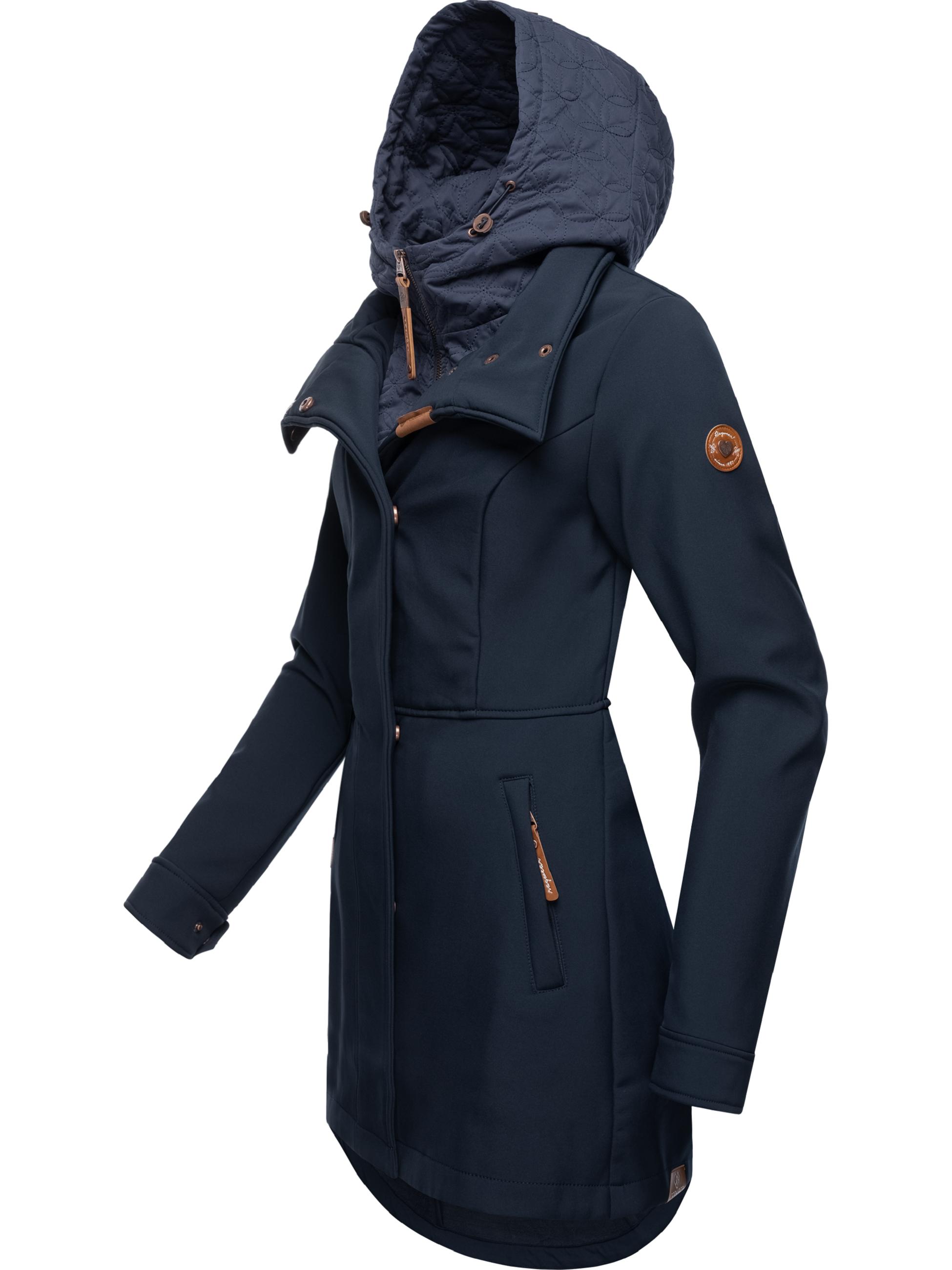 Winter Softshell-Mantel mit Kapuze "Ybela" Navy22