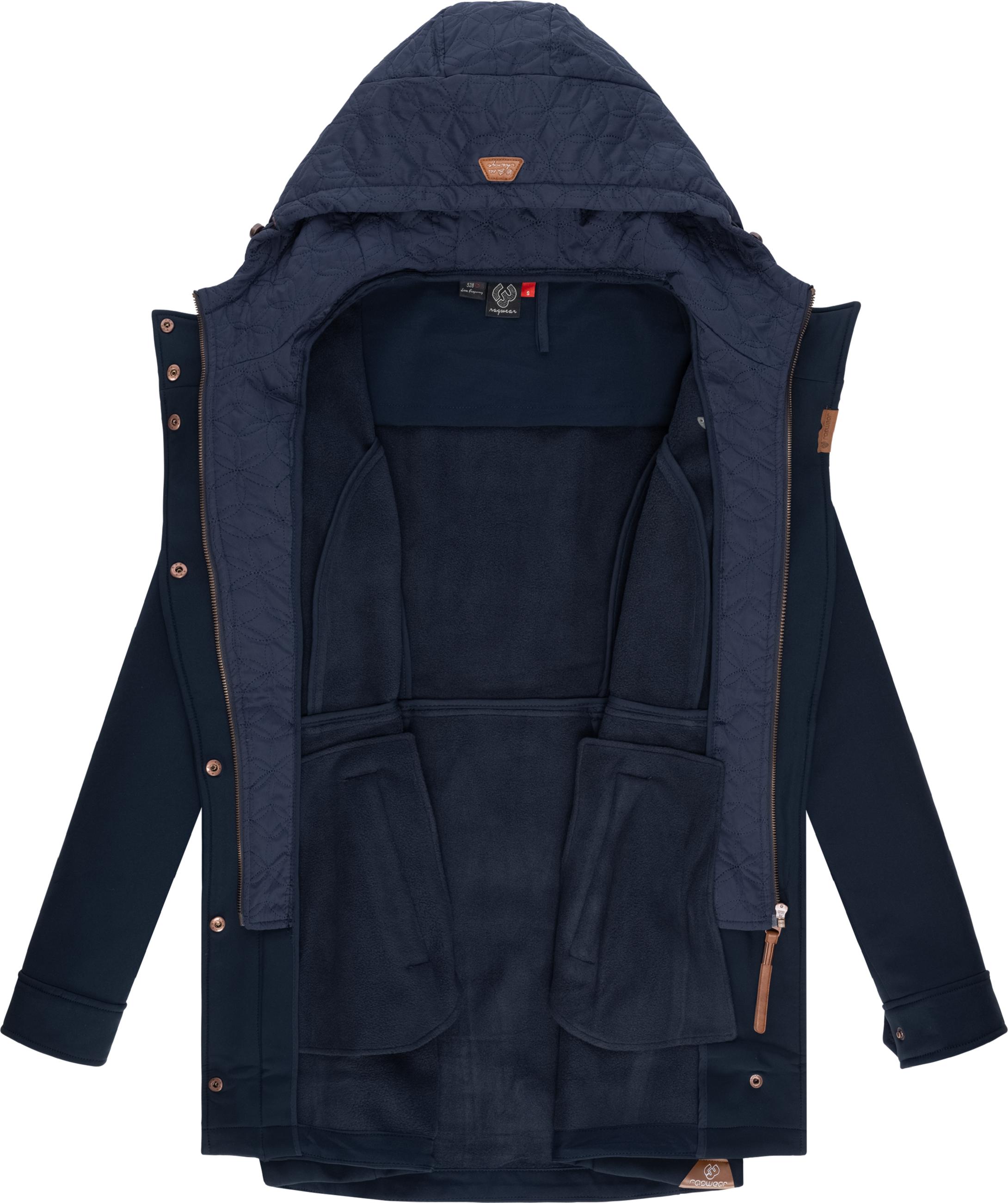 Winter Softshell-Mantel mit Kapuze "Ybela" Navy22