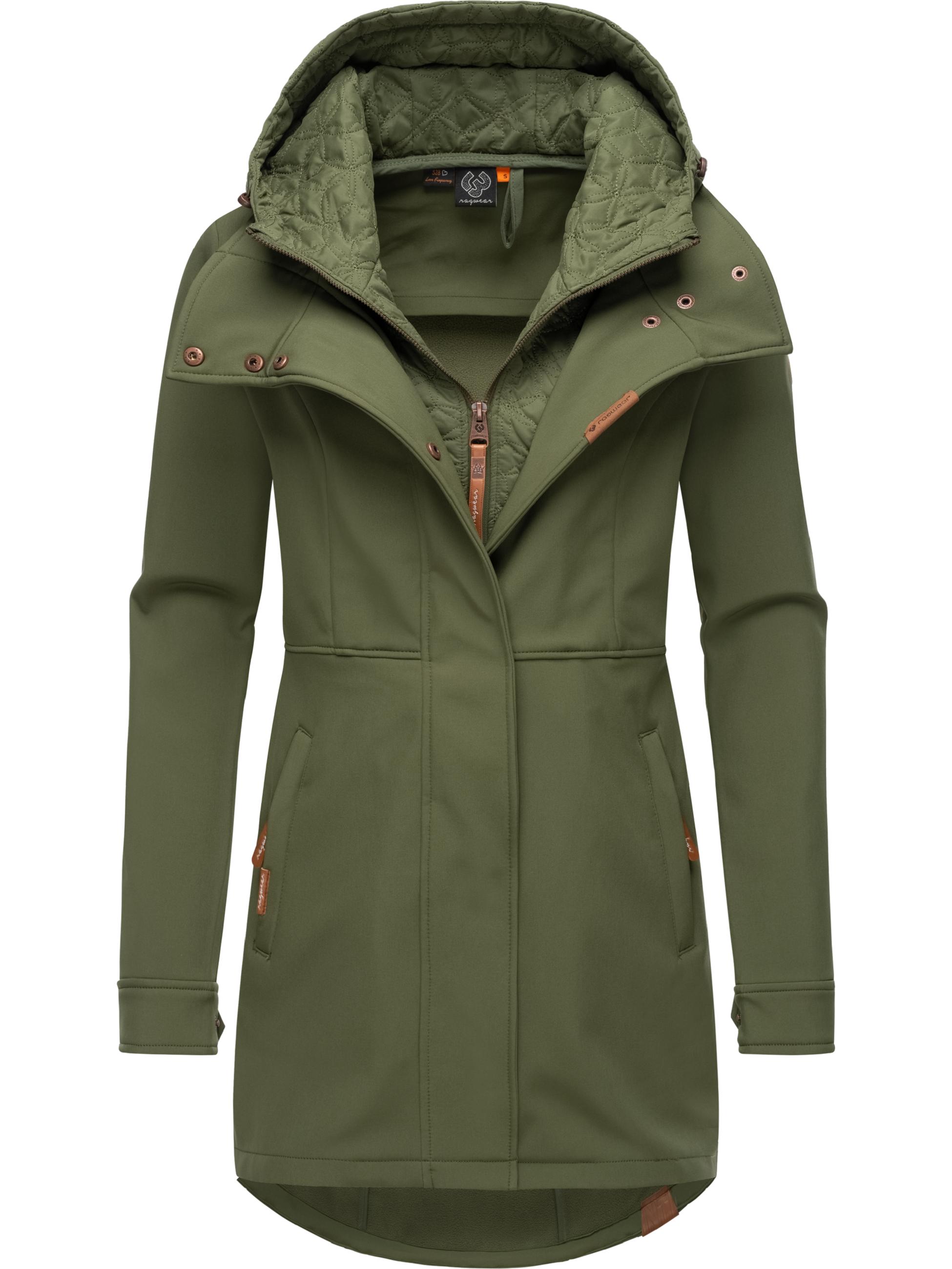 Winter Softshell-Mantel mit Kapuze "Ybela" Olive24