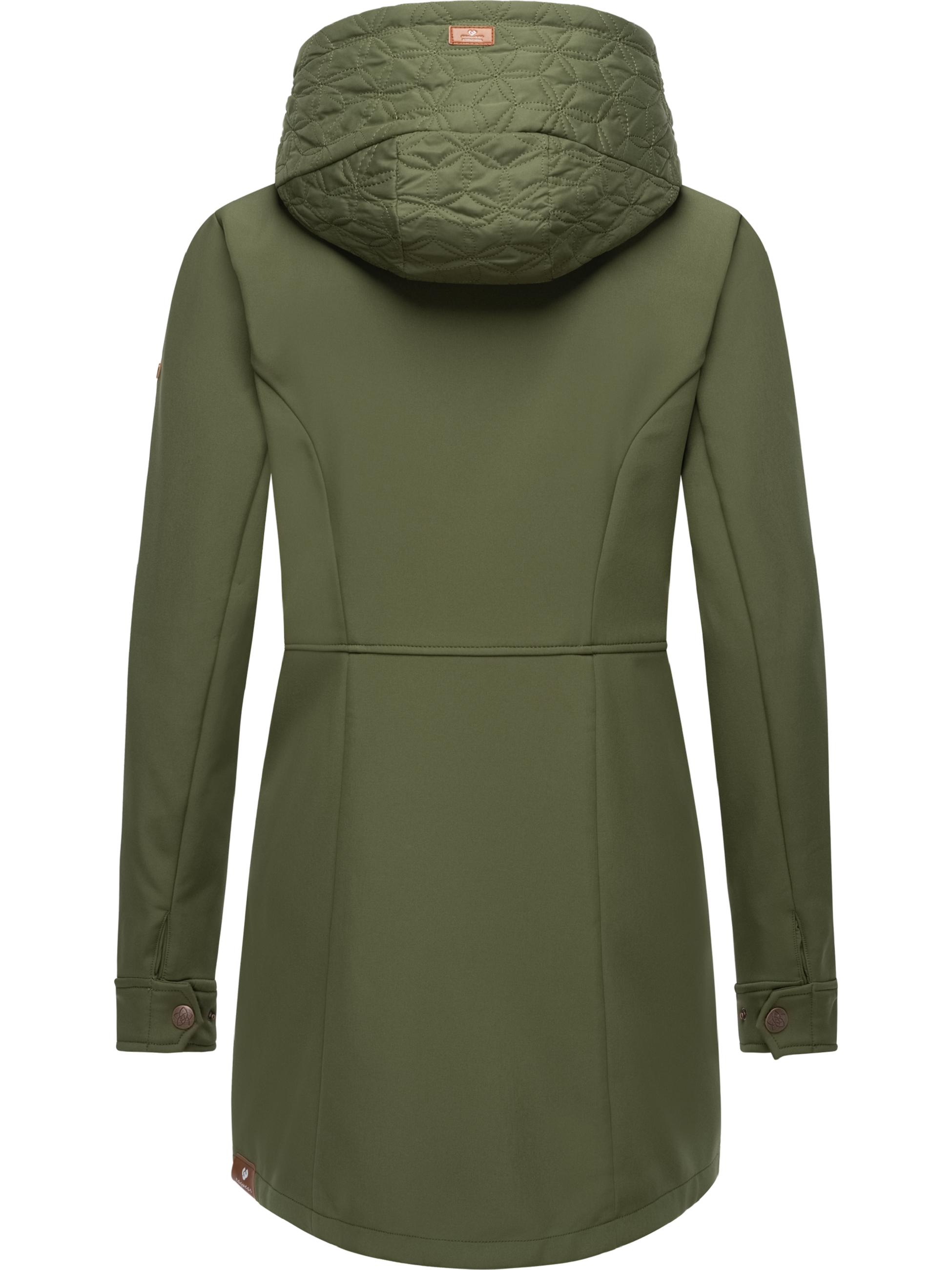 Winter Softshell-Mantel mit Kapuze "Ybela" Olive24