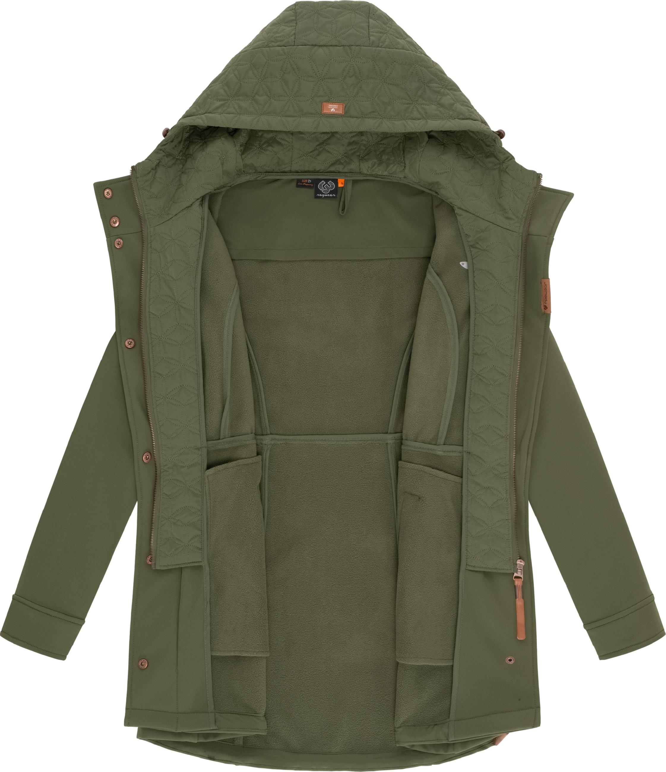 Winter Softshell-Mantel mit Kapuze "Ybela" Olive24