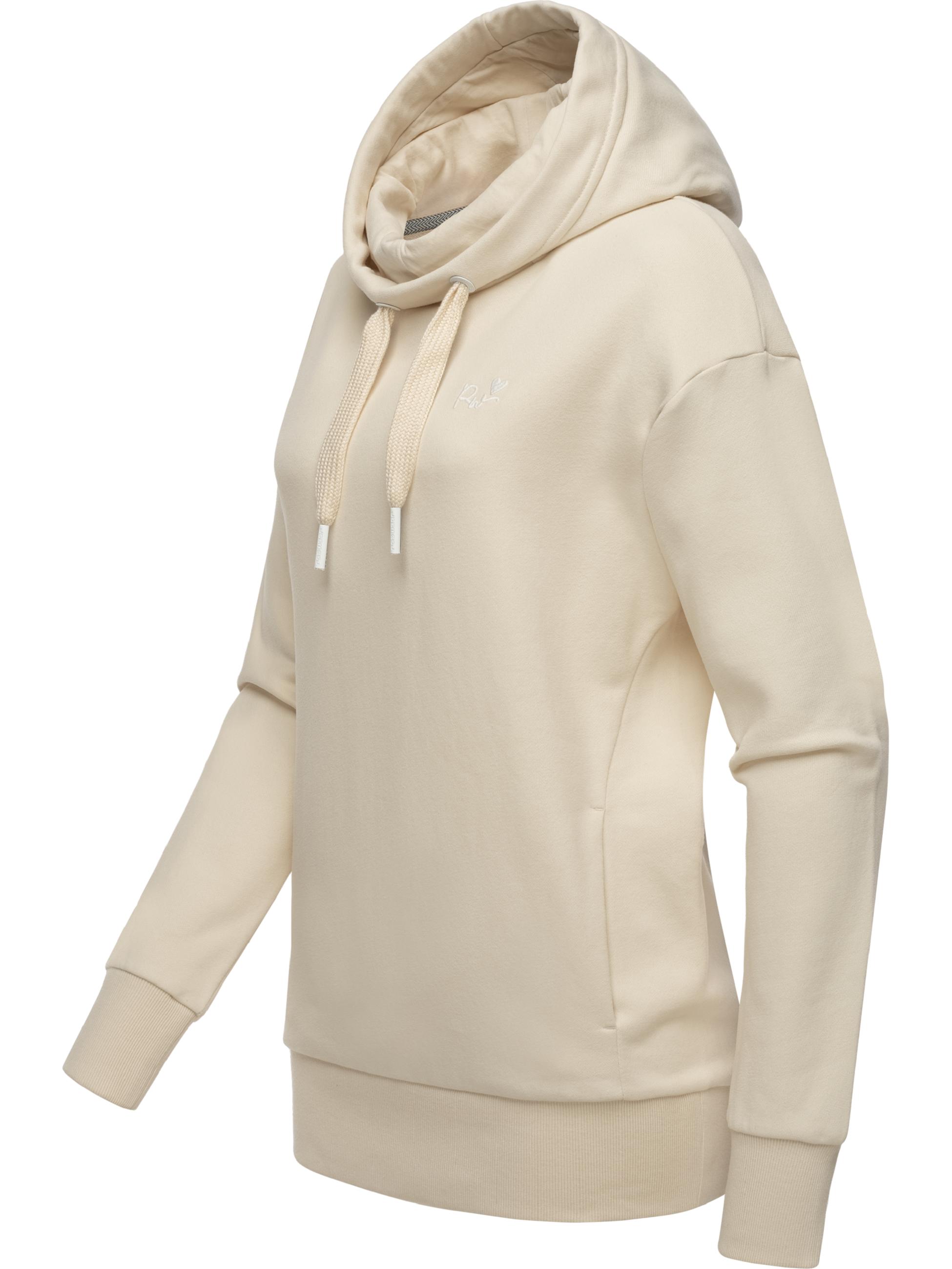 Kapuzenpullover mit hohem Kragen "Yodis" Beige