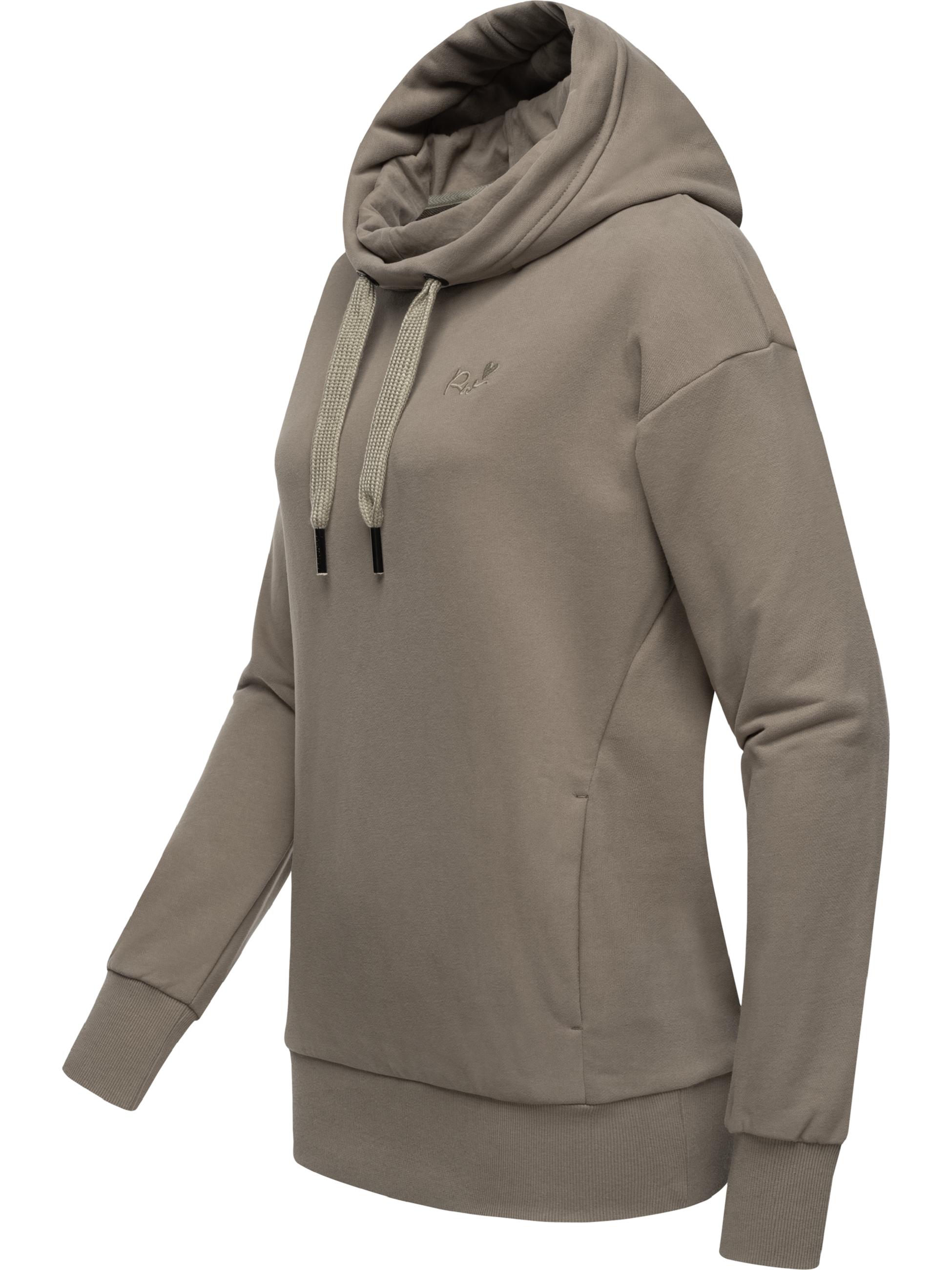 Kapuzenpullover mit hohem Kragen "Yodis" Mocca