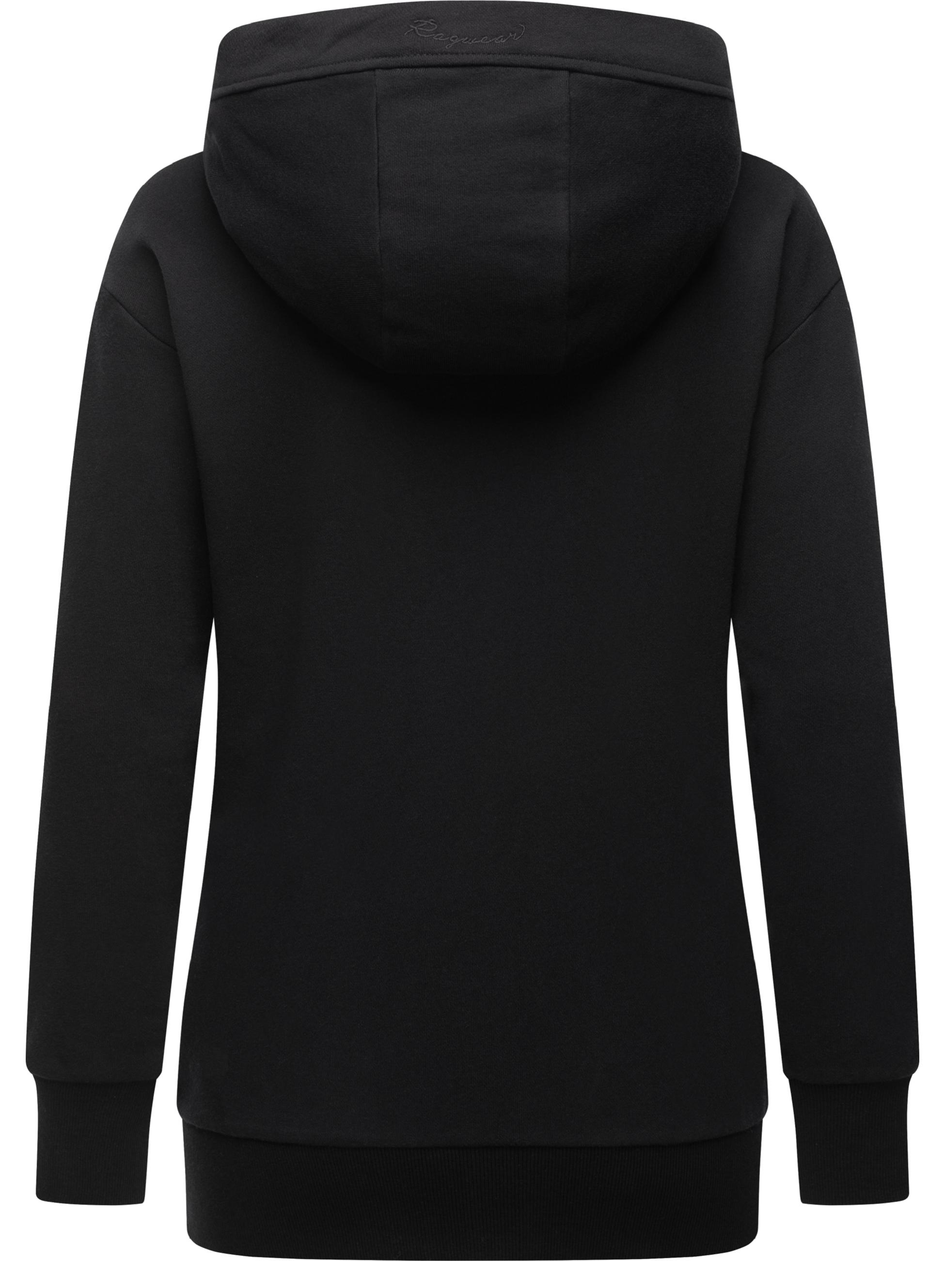 Weiche Kapuzensweatjacke "Yodis Zip" Black