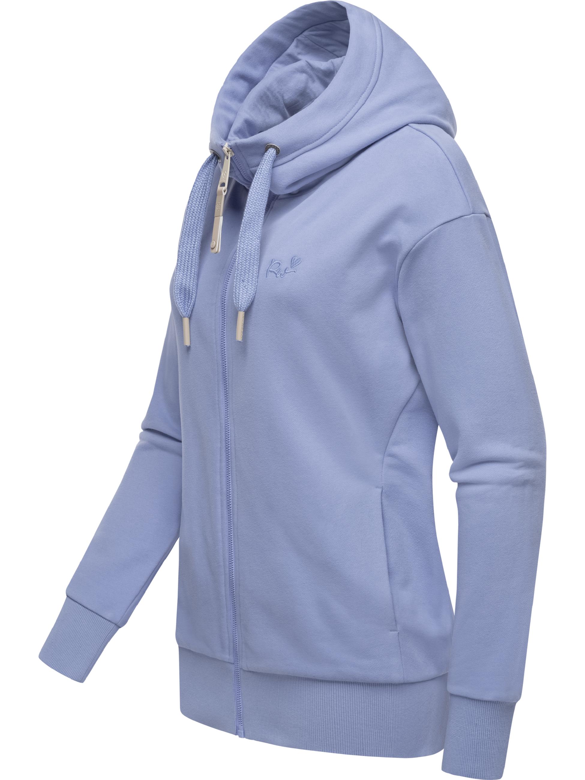 Weiche Kapuzensweatjacke "Yodis Zip" Blue