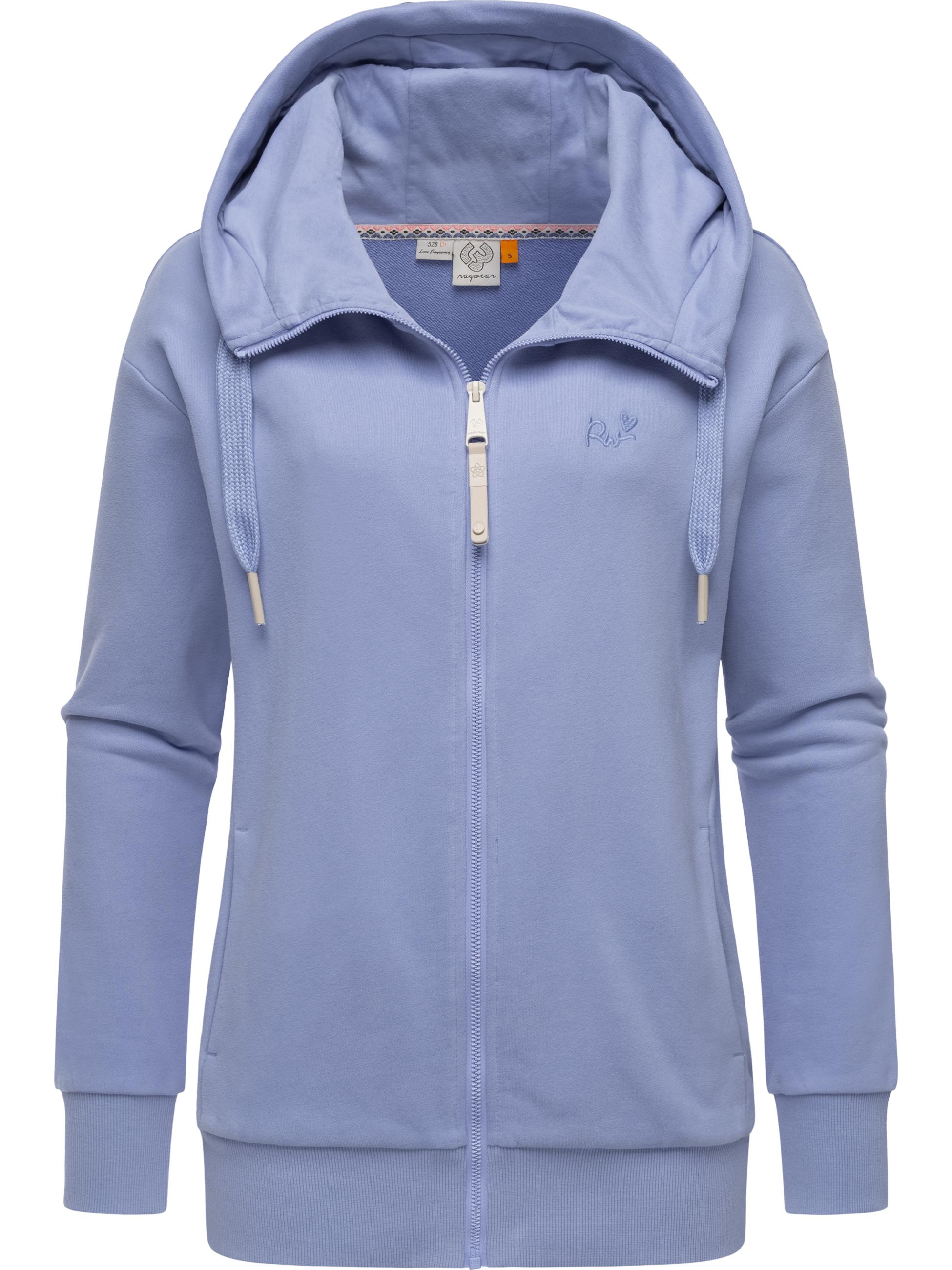 Weiche Kapuzensweatjacke "Yodis Zip" Blue