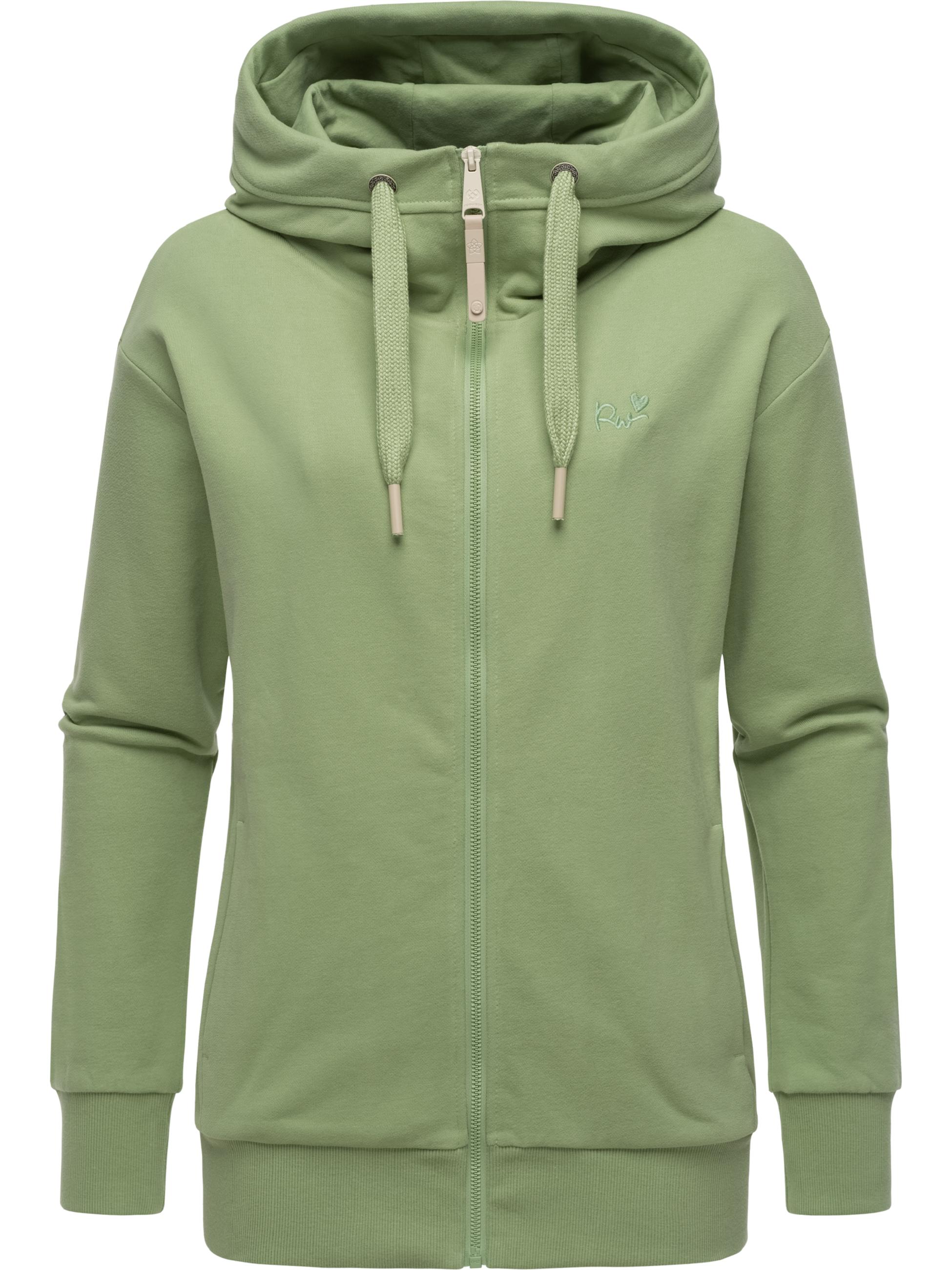 Weiche Kapuzensweatjacke "Yodis Zip" Dusty Green