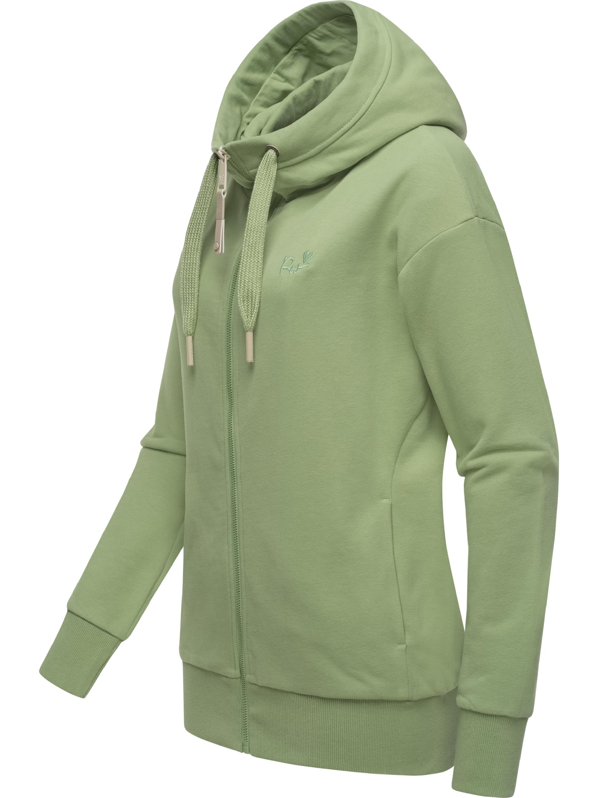 Weiche Kapuzensweatjacke "Yodis Zip" Dusty Green