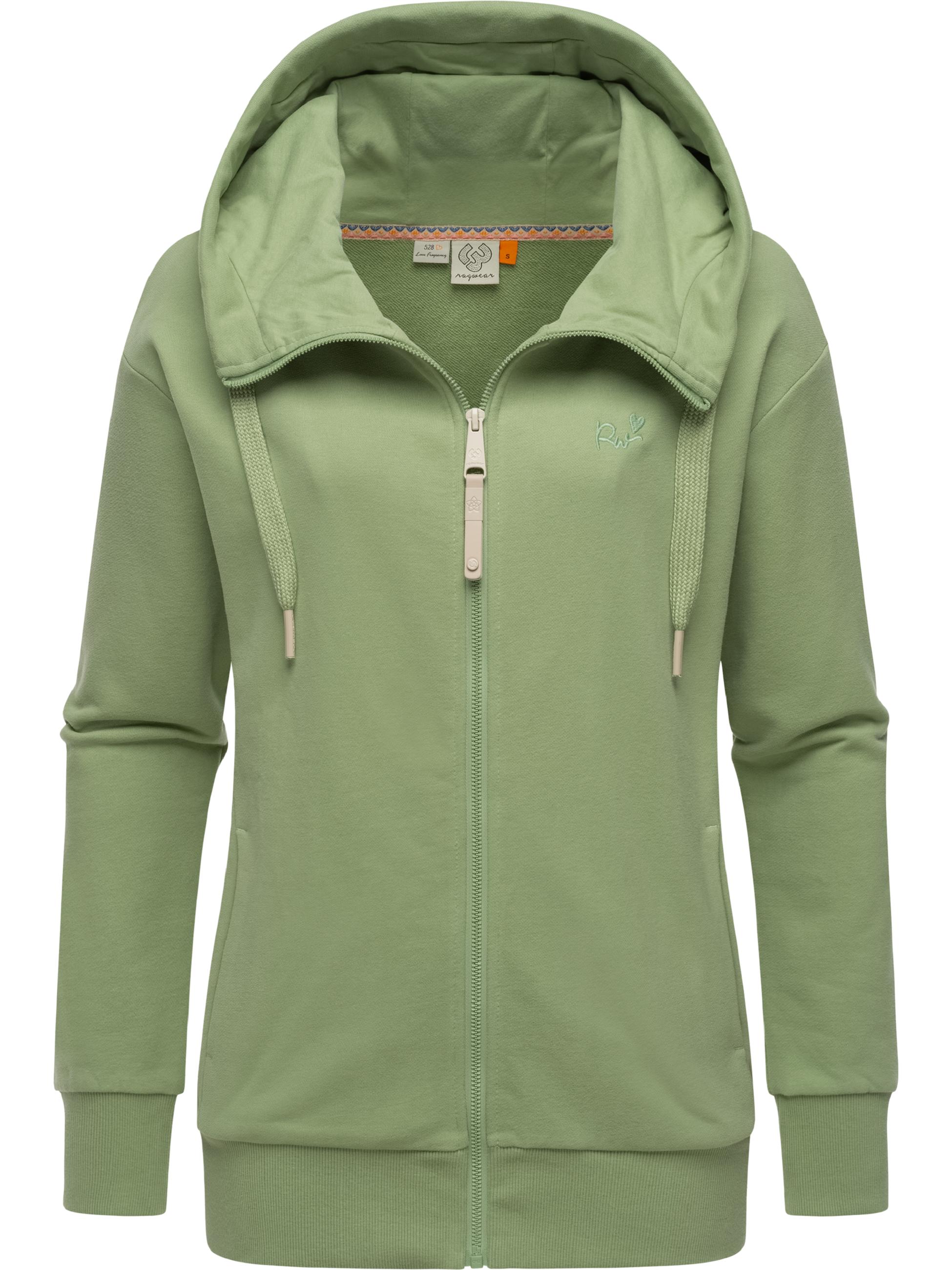 Weiche Kapuzensweatjacke "Yodis Zip" Dusty Green